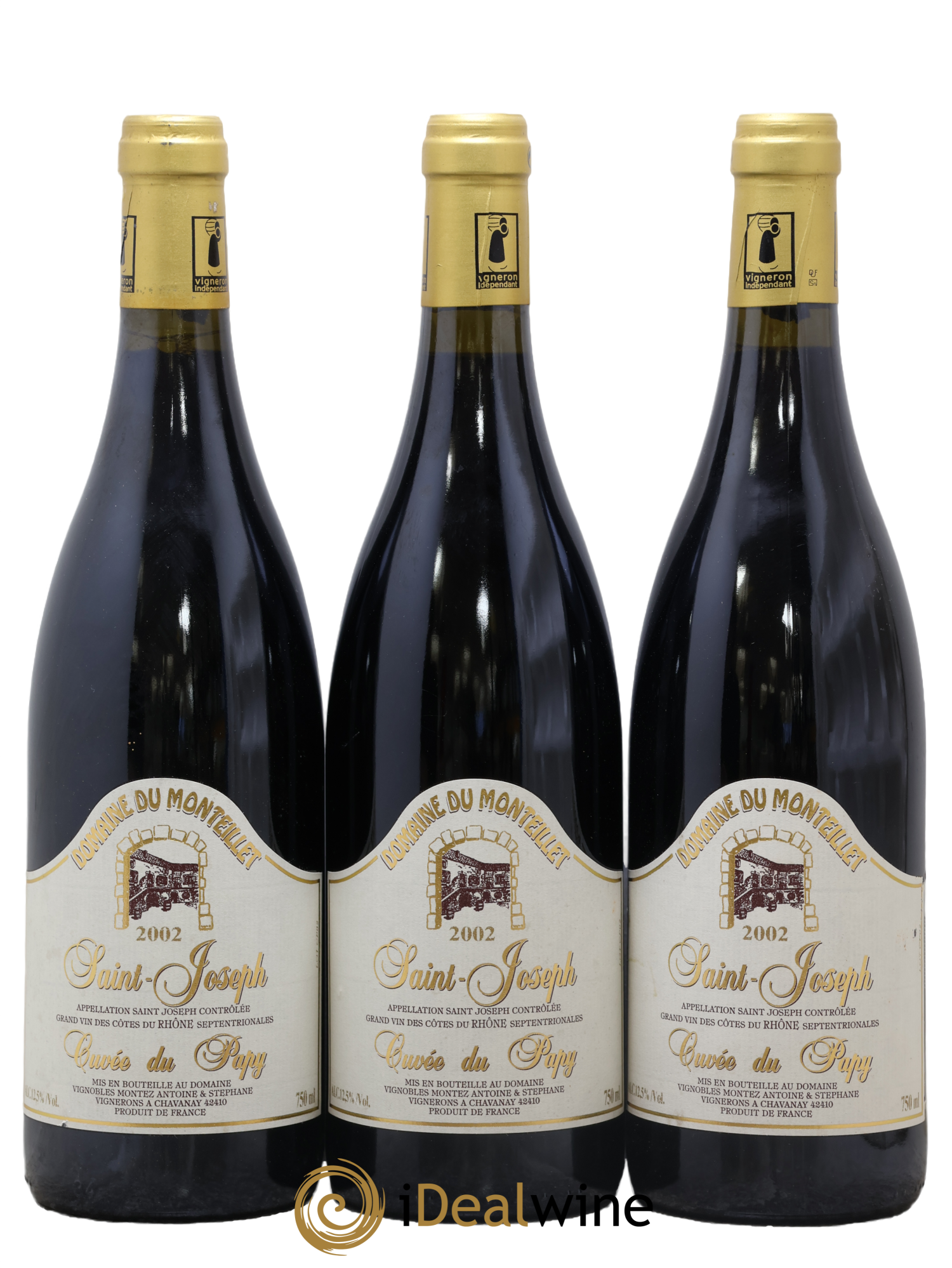 Saint-Joseph Cuvée du Papy Monteillet (Domaine du) - Stéphane Montez 2002 - Lot de 3 bouteilles - 0