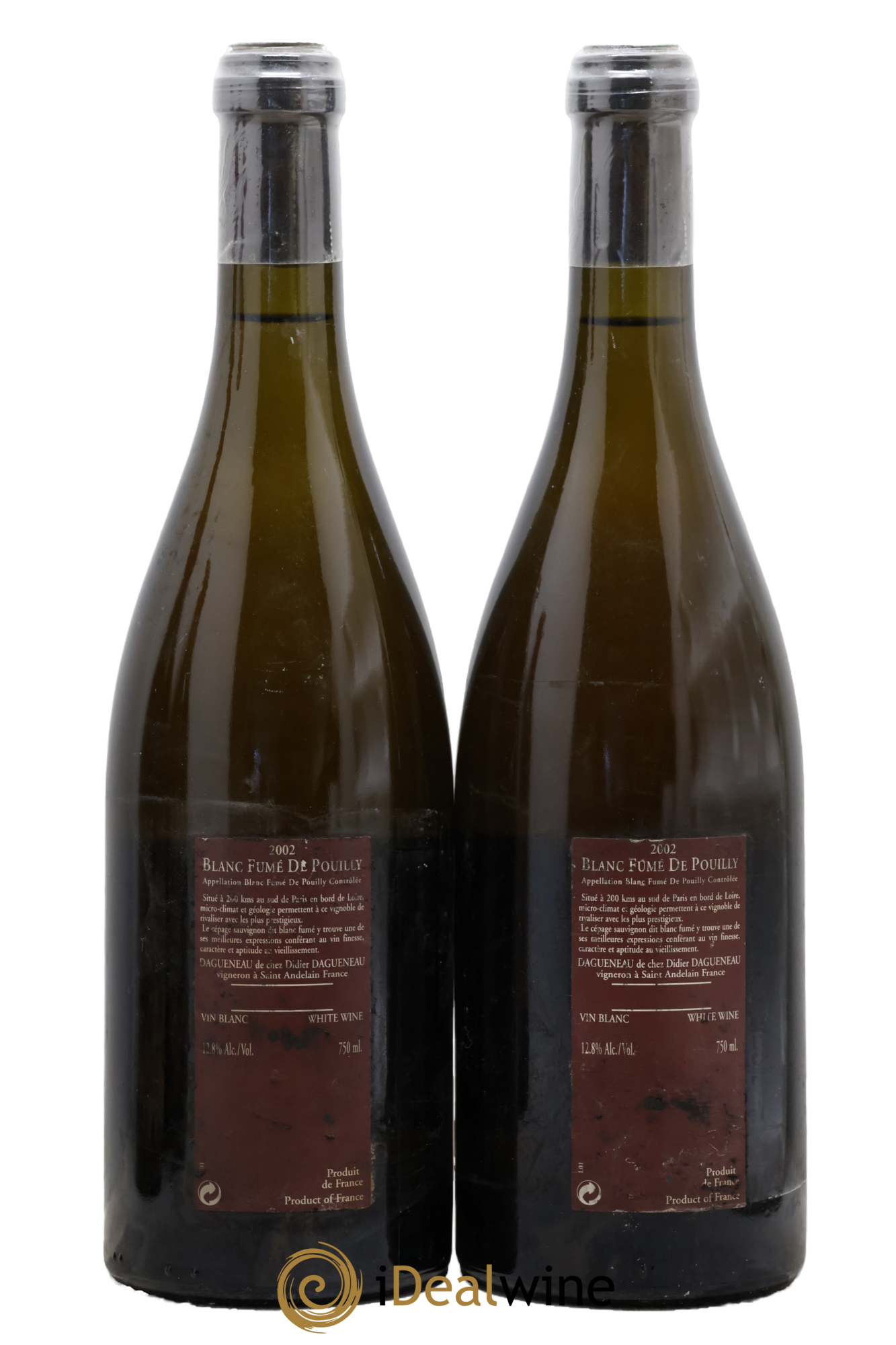 Vin de France (anciennement Pouilly-Fumé) Pur Sang Dagueneau (Domaine Didier - Louis-Benjamin) 2002 - Lot de 2 bouteilles - 1