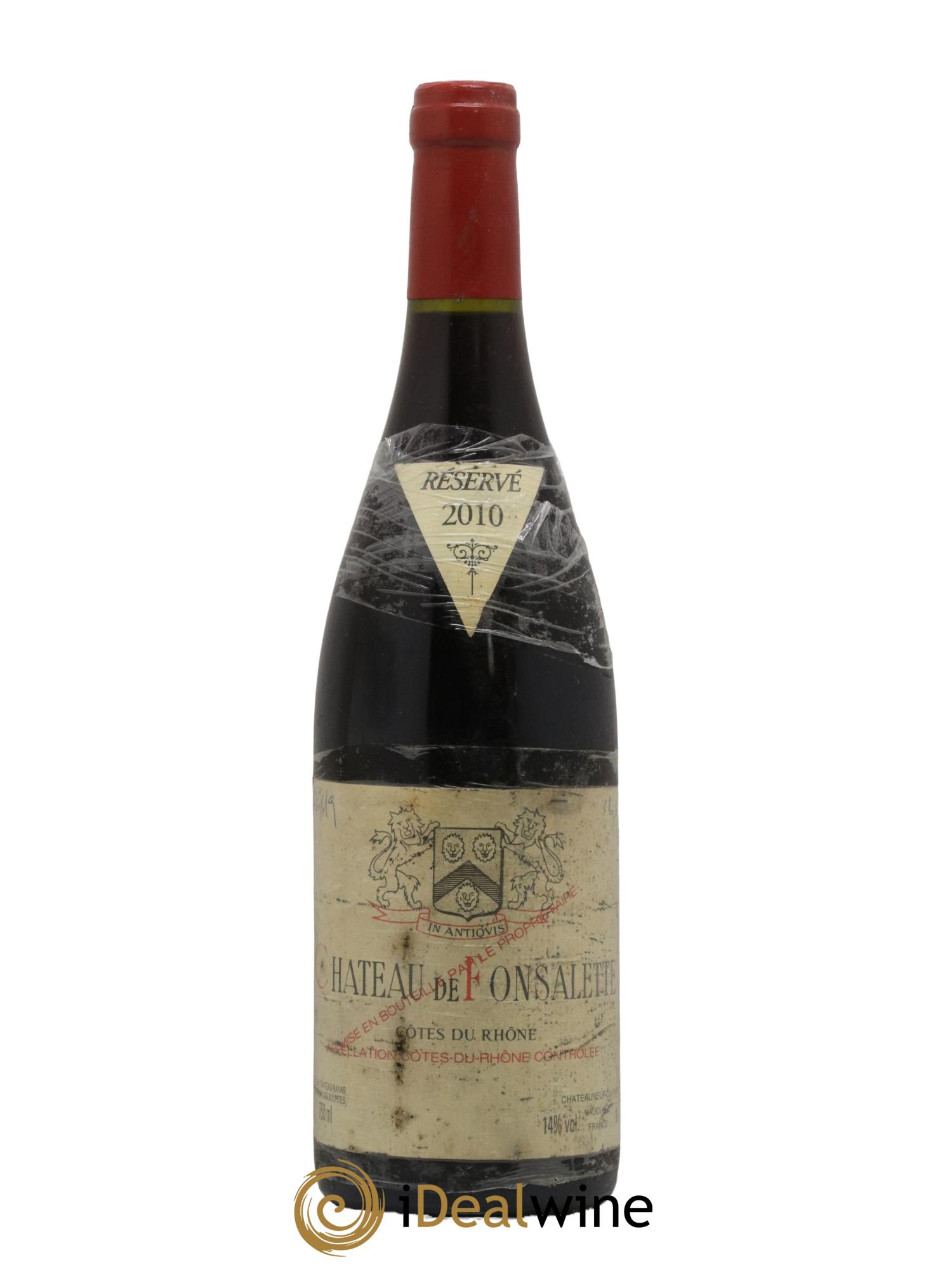 Côtes-du-Rhône Château de Fonsalette Emmanuel Reynaud 2010 - Lot de 1 bouteille - 0