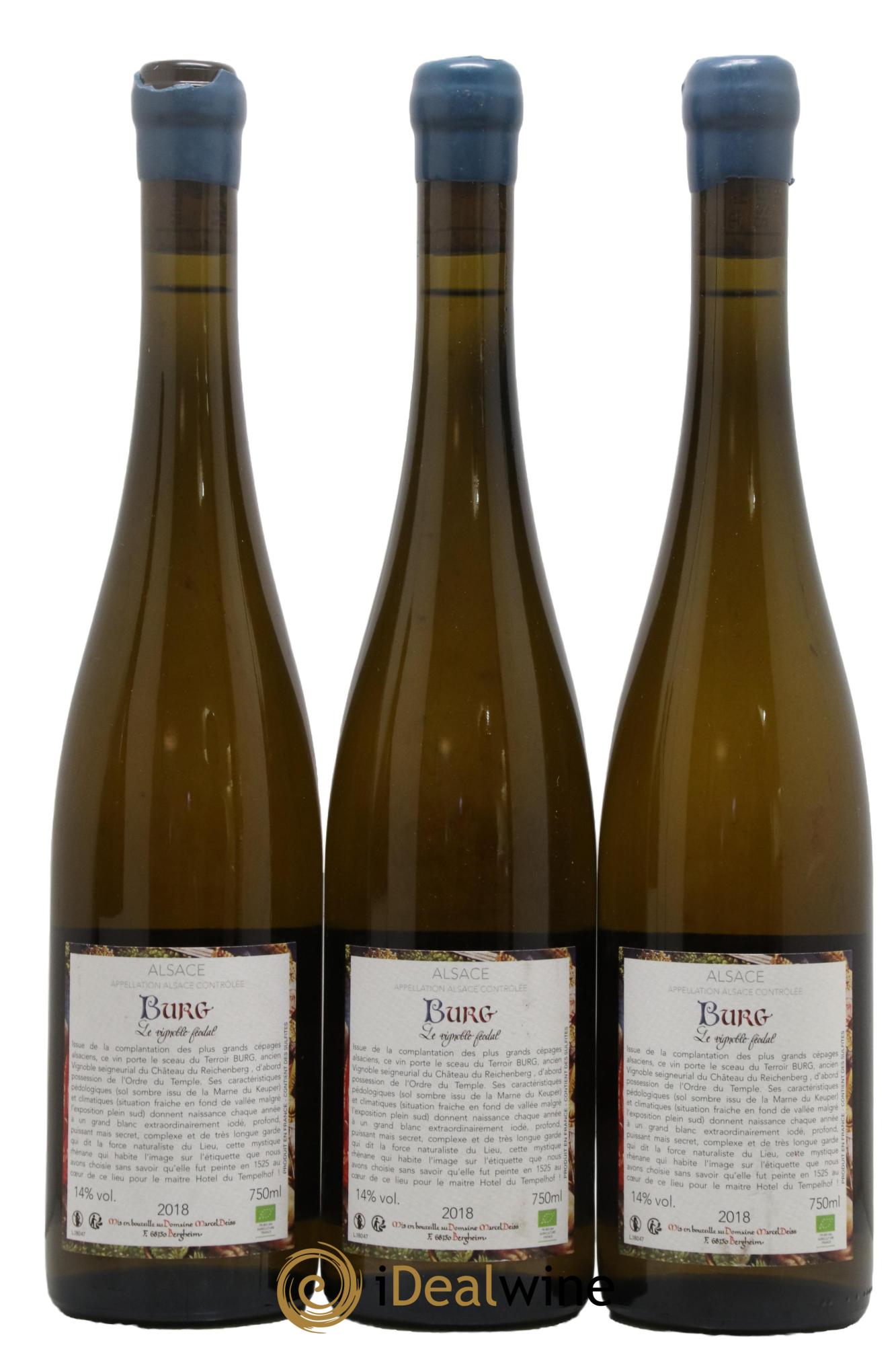 Alsace Burg Marcel Deiss (Domaine) 2018 - Lot of 3 bottles - 1