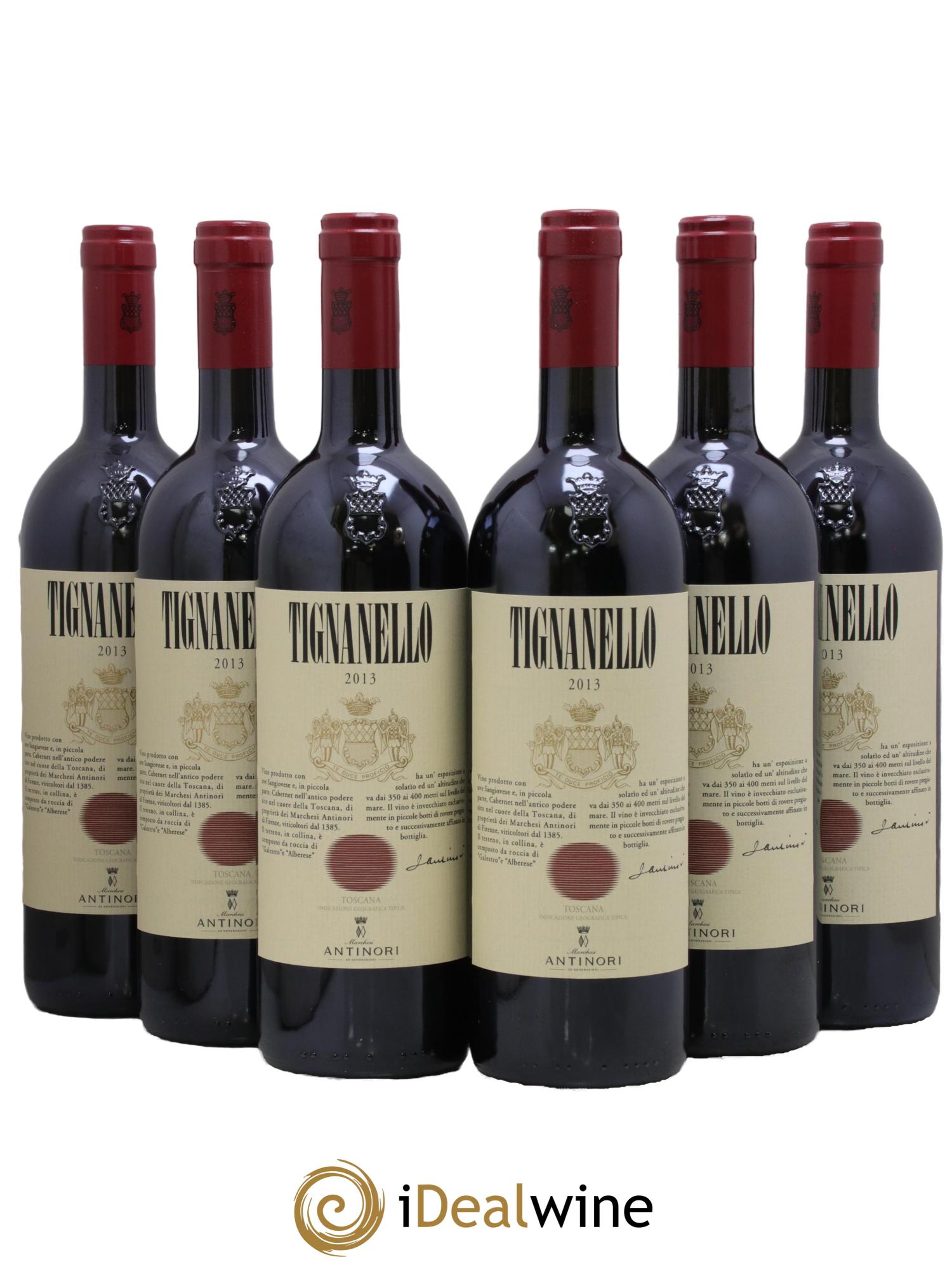 Toscana IGT Tignanello Tenuta Tignanello - Marchesi Antinori 2013 - Lotto di 6 bottiglie - 0