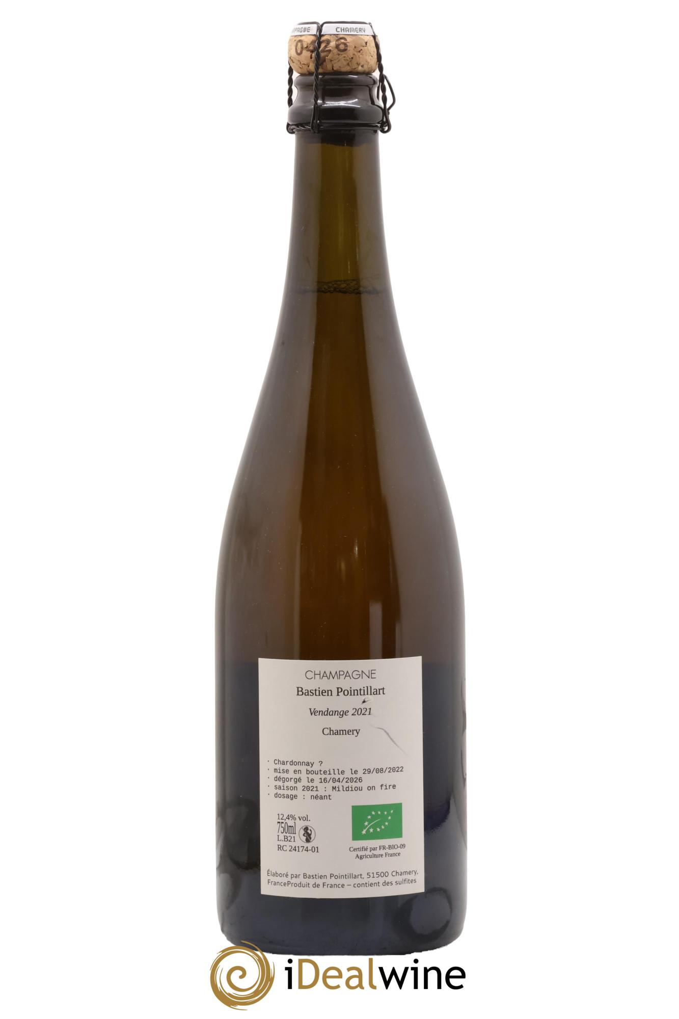 Chardonnay Pontillart-Baillet - Bastien Pontillart Chamery 2021 - Lot de 1 bouteille - 1
