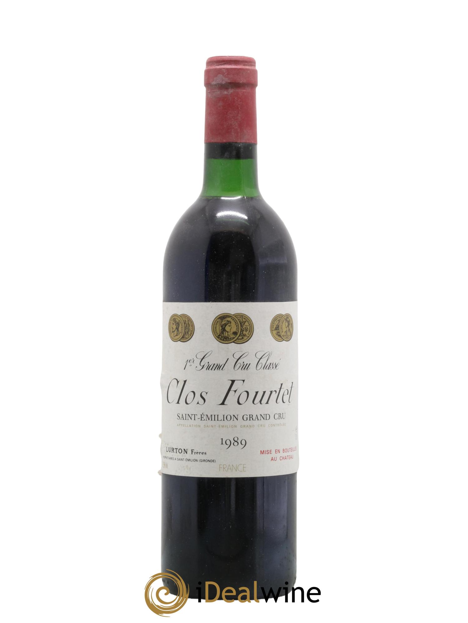Clos Fourtet 1er Grand Cru Classé B 1989 - Lot de 1 bouteille - 0