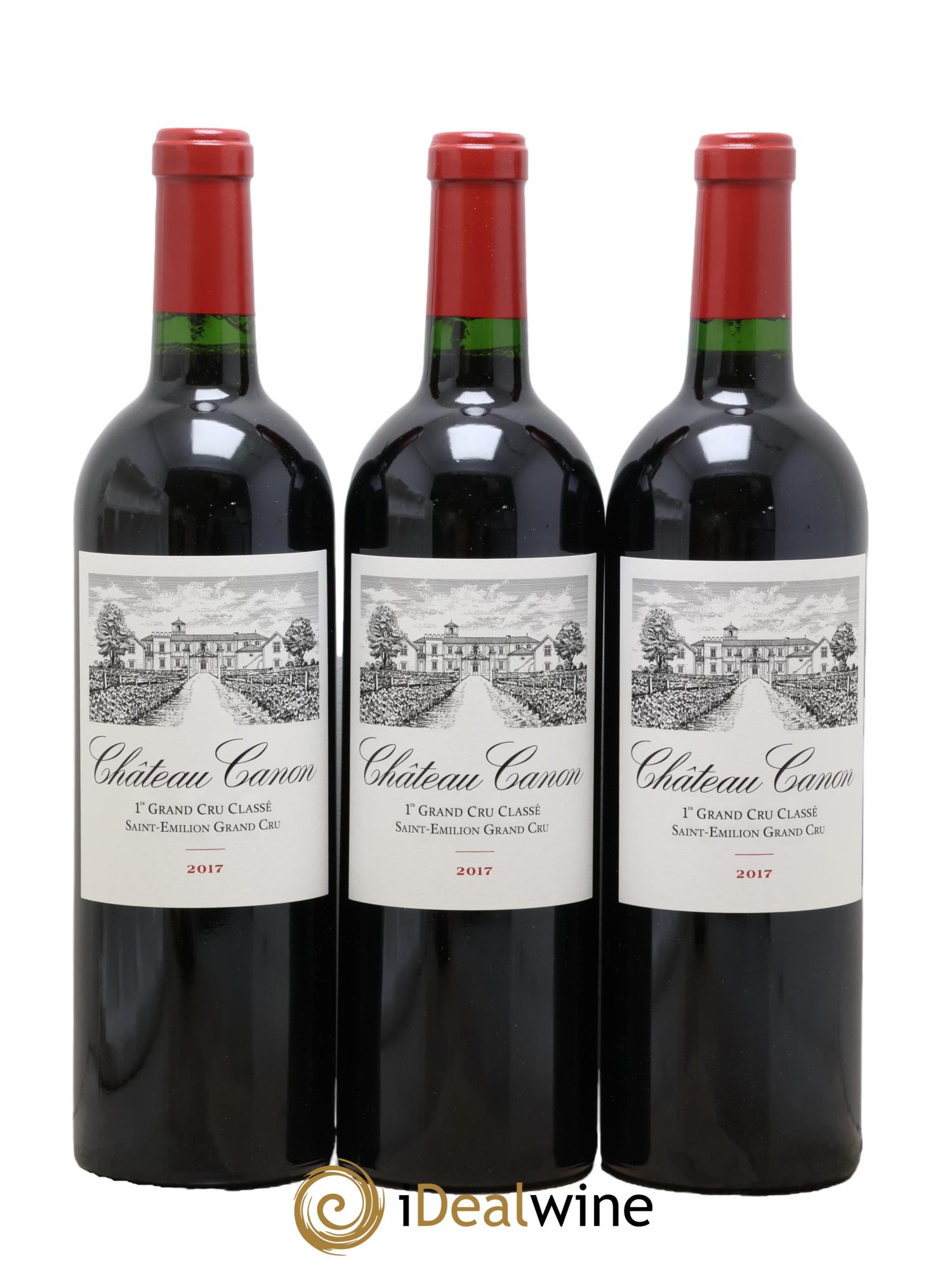 Château Canon 1er Grand Cru Classé B 2017 - Lotto di 3 bottiglie - 0