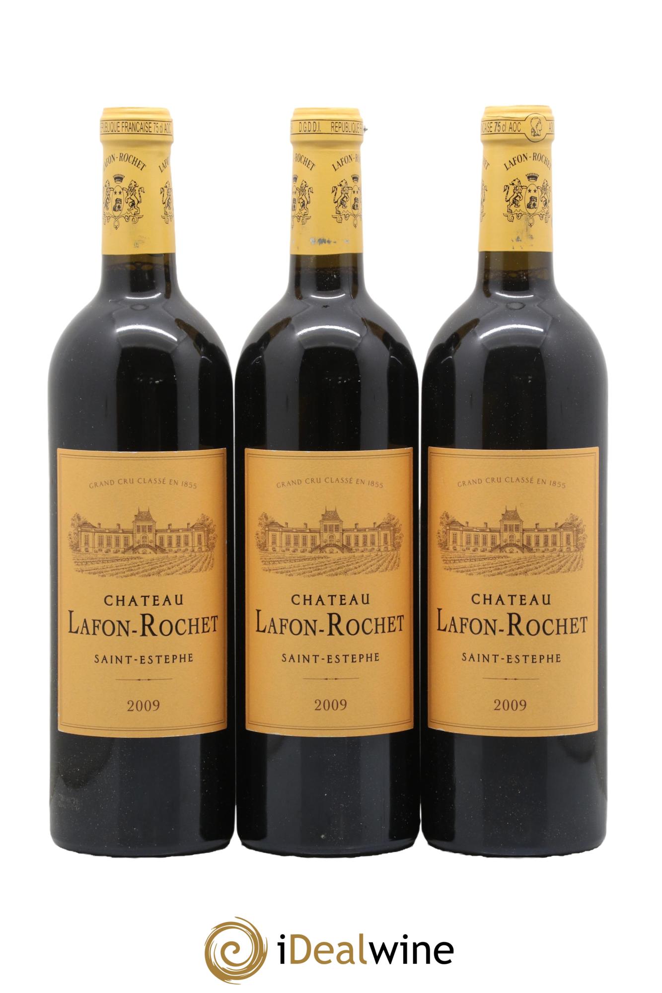Château Lafon Rochet 4ème Grand Cru Classé 2009 - Lot of 3 bottles - 0