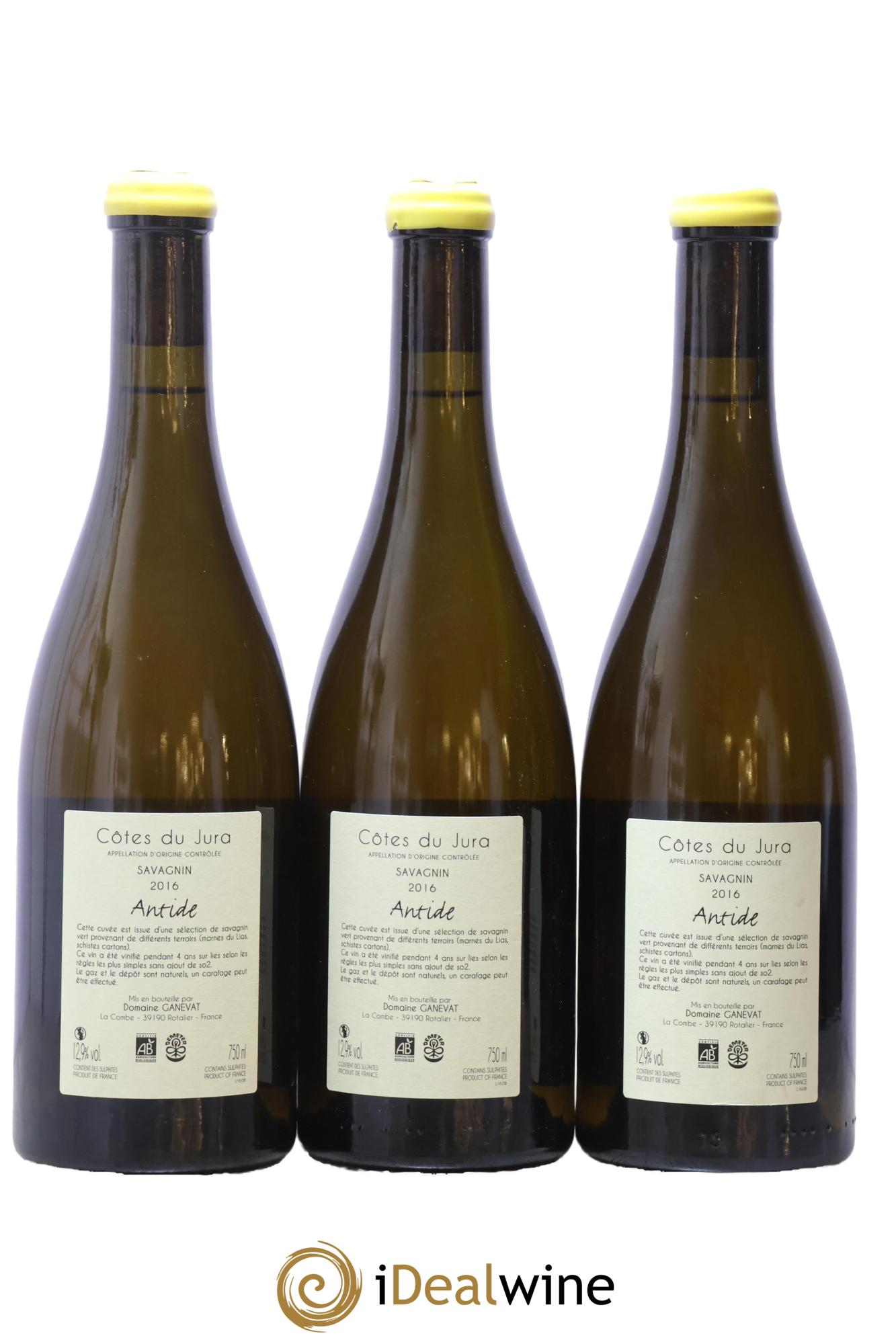 Côtes du Jura Savagnin Antide Jean-François Ganevat (Domaine) 2016 - Lotto di 3 bottiglie - 1