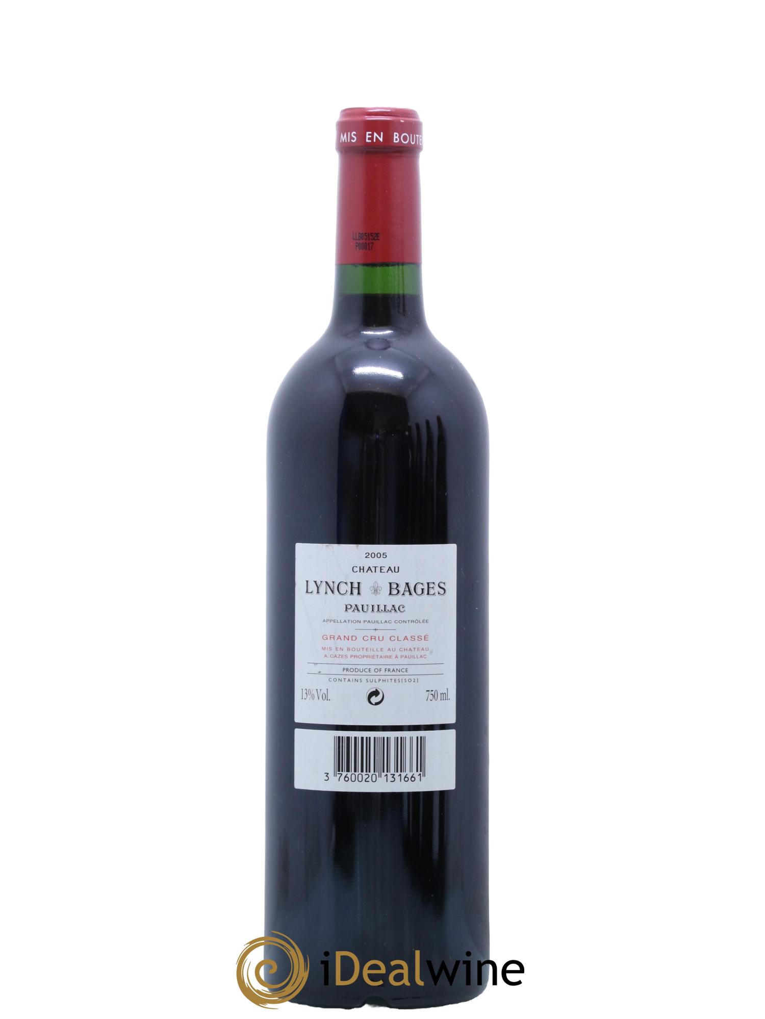 Château Lynch Bages 5ème Grand Cru Classé 2005 - Lot de 1 bouteille - 1