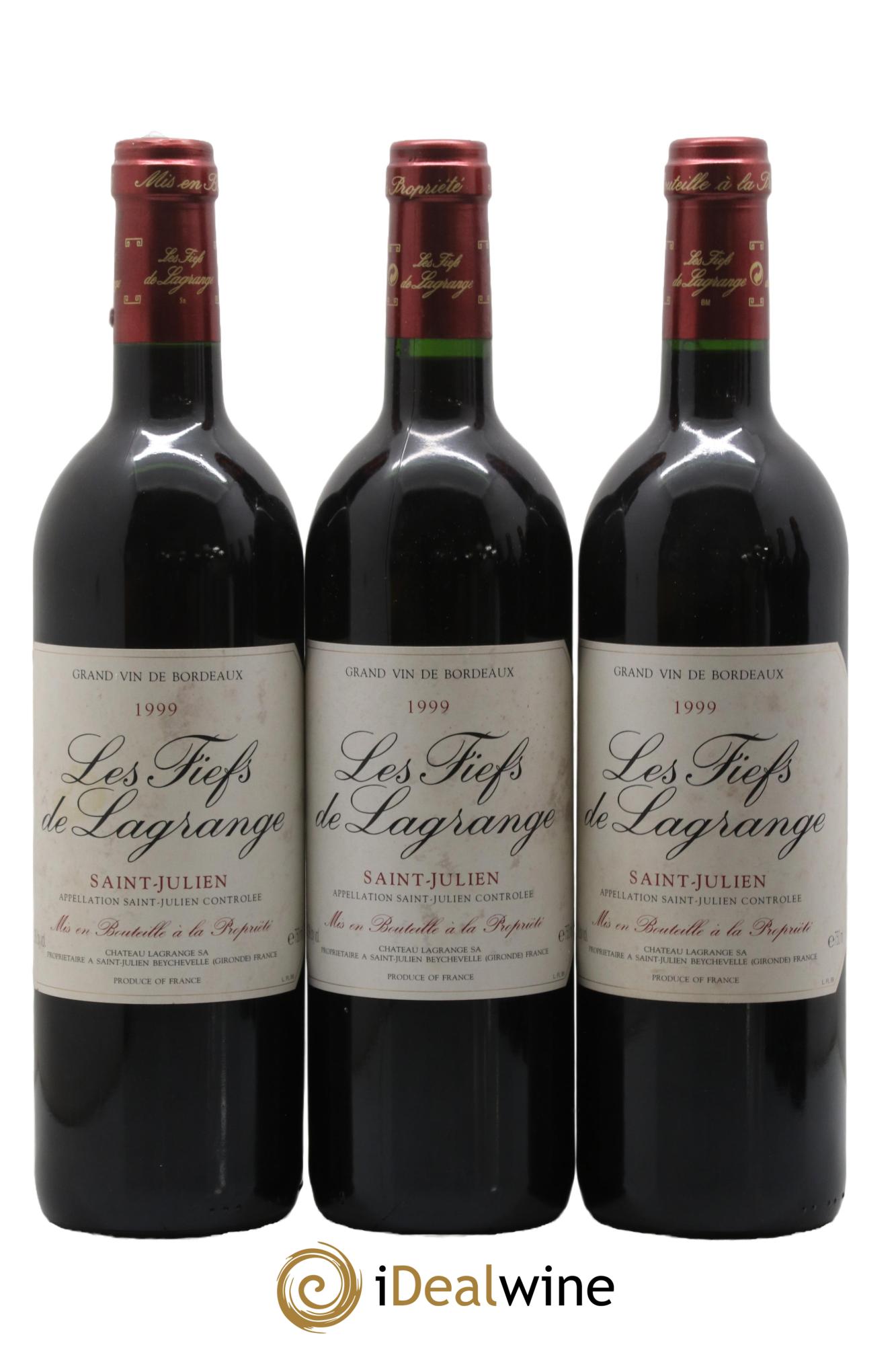 Les Fiefs de Lagrange Second Vin 1999 - Lot of 3 bottles - 0