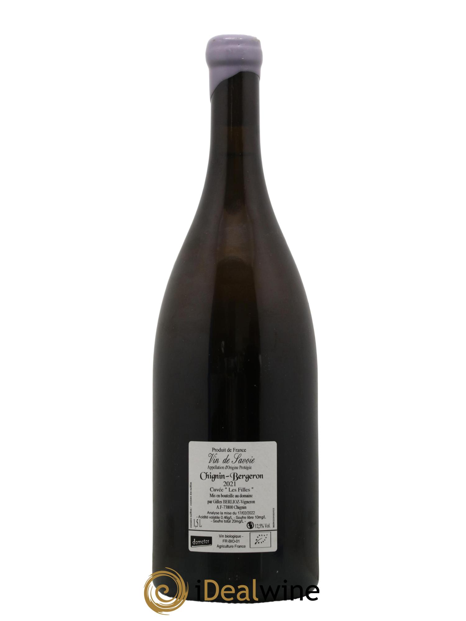 Vin de Savoie Chignin-Bergeron Les Filles Gilles Berlioz 2021 - Lot de 1 magnum - 1