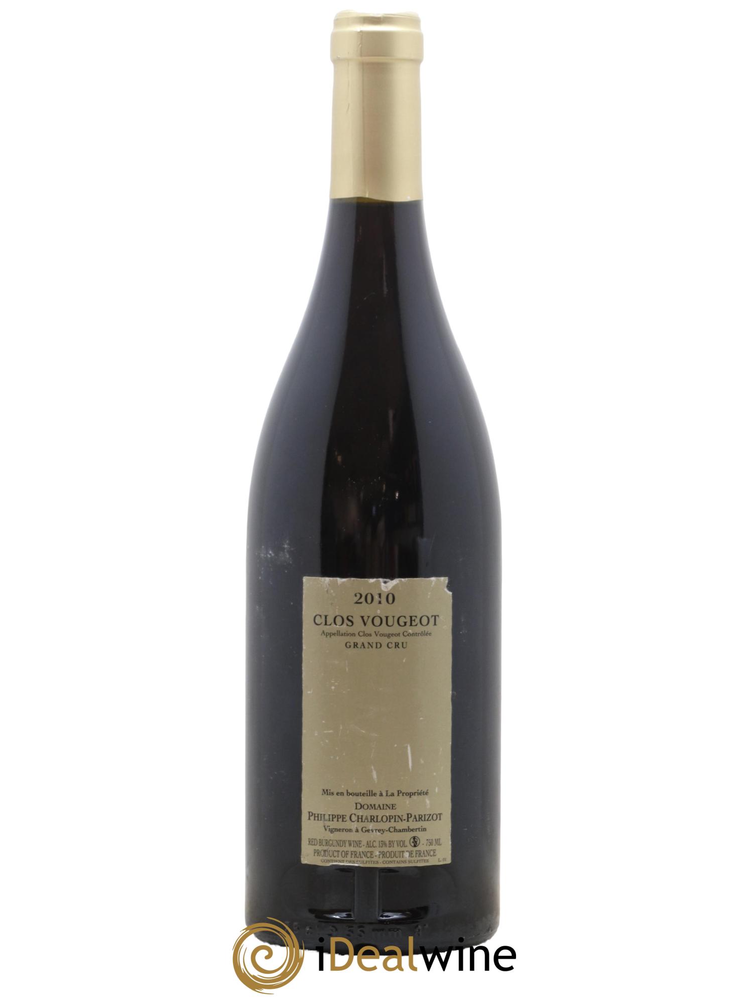 Clos de Vougeot Grand Cru Charlopin-Parizot 2010 - Posten von 1 Flasche - 1