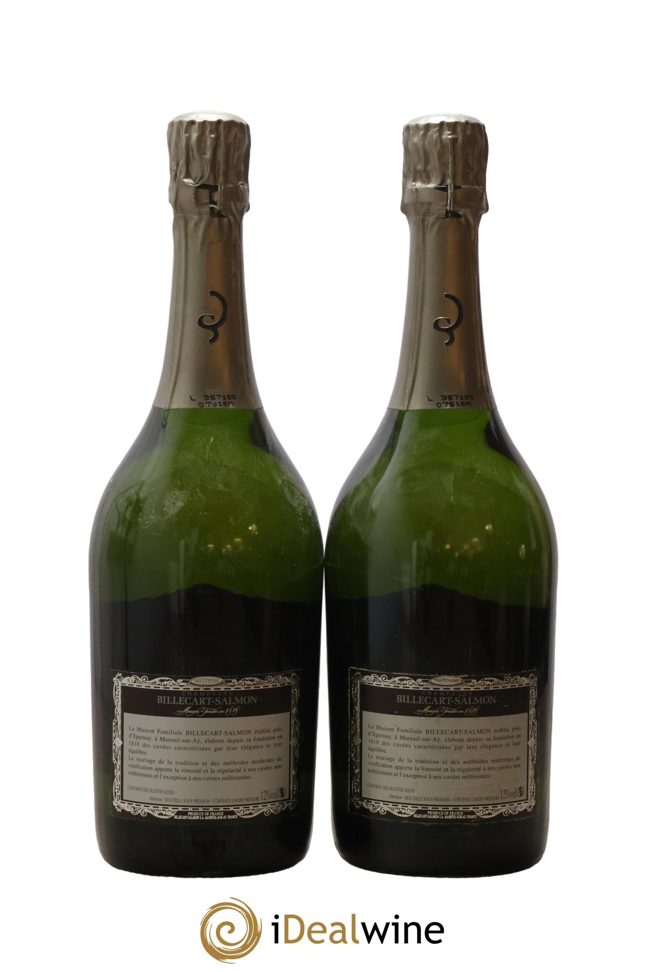 Brut Nicolas François Billecart Billecart-Salmon 2000 - Posten von 2 Flaschen - 1