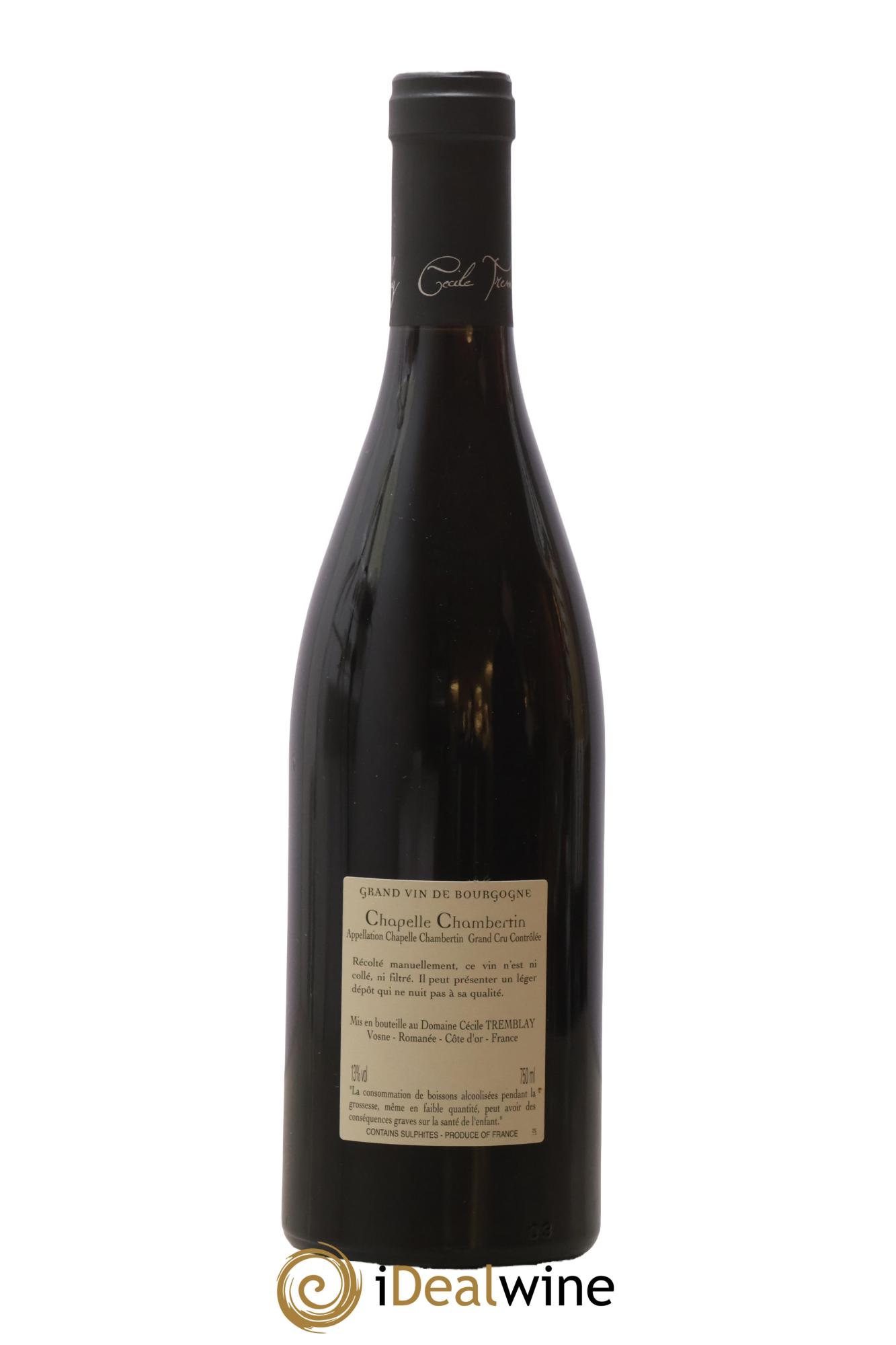 Chapelle-Chambertin Grand Cru Cécile Tremblay 2017 - Lot of 1 bottle - 1