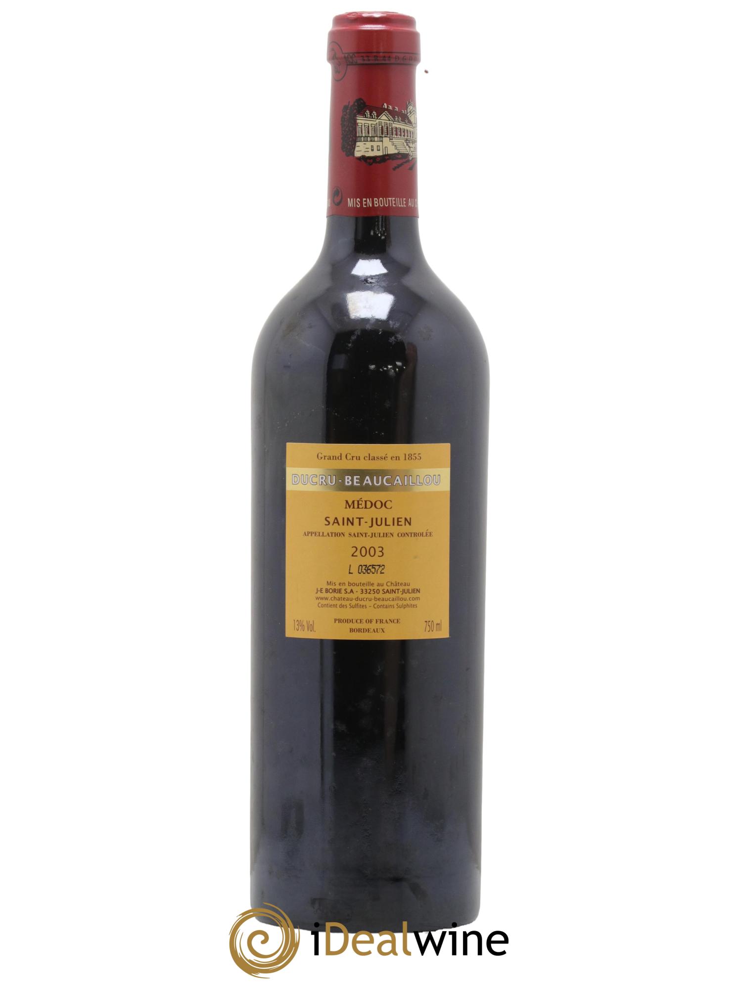 Château Ducru Beaucaillou 2ème Grand Cru Classé 2003 - Posten von 1 Flasche - 1