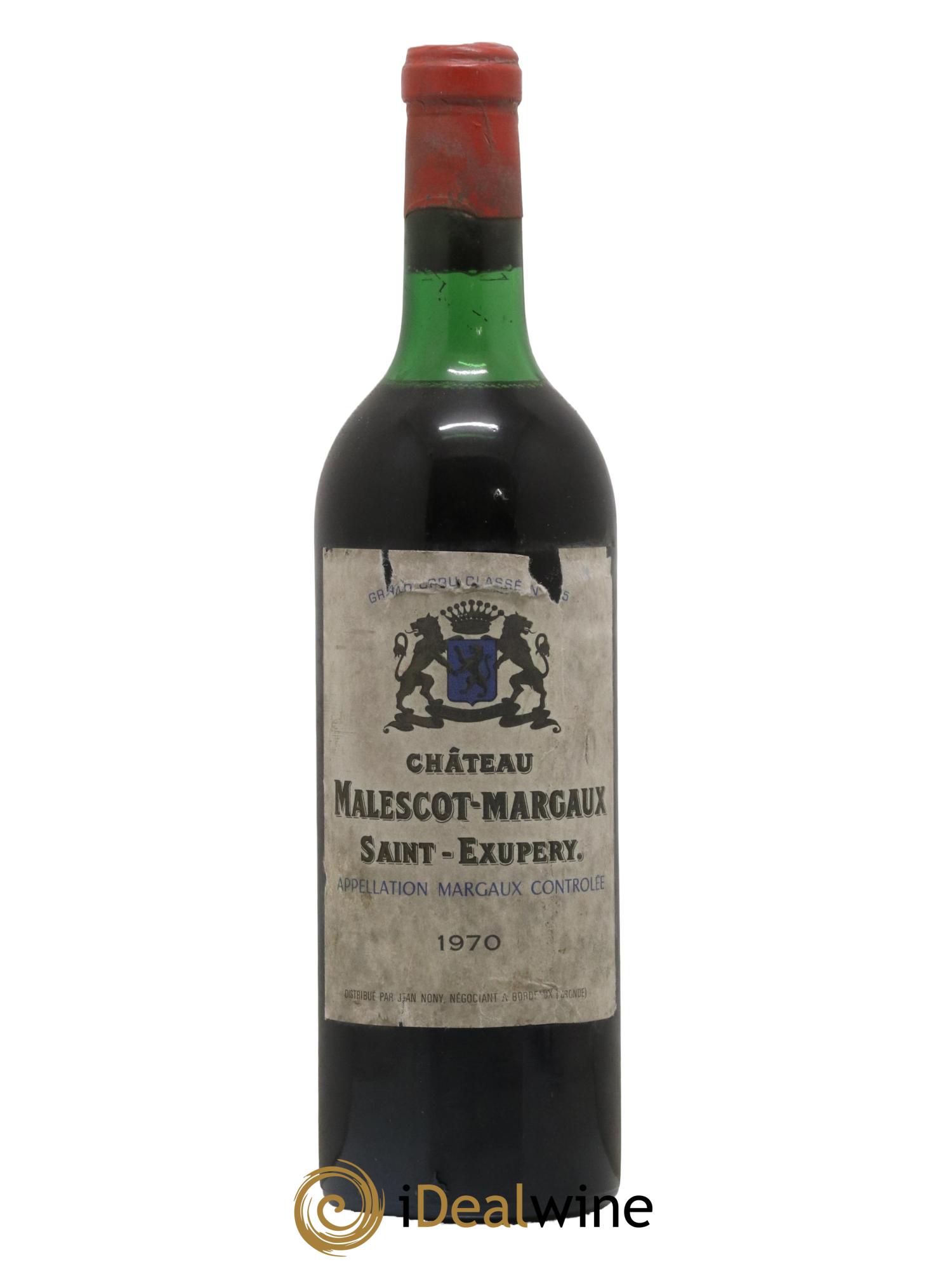 Château Malescot Saint-Exupéry 3ème Grand Cru Classé 1970 - Lot de 1 bouteille - 0