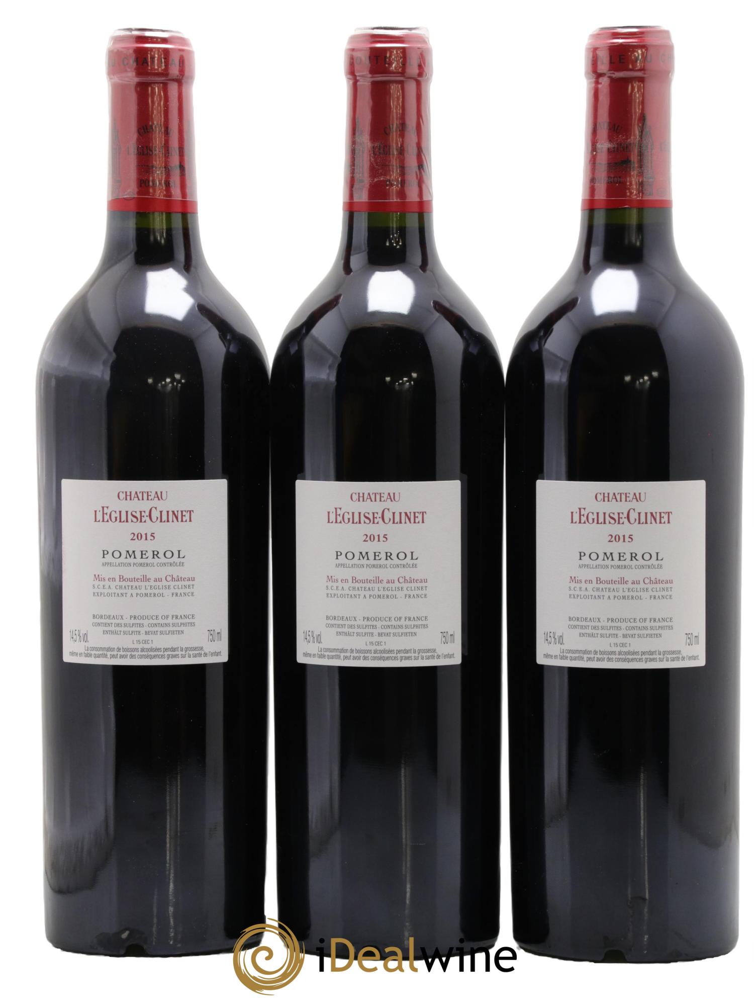 Château l' Église Clinet 2015 - Posten von 3 Flaschen - 1