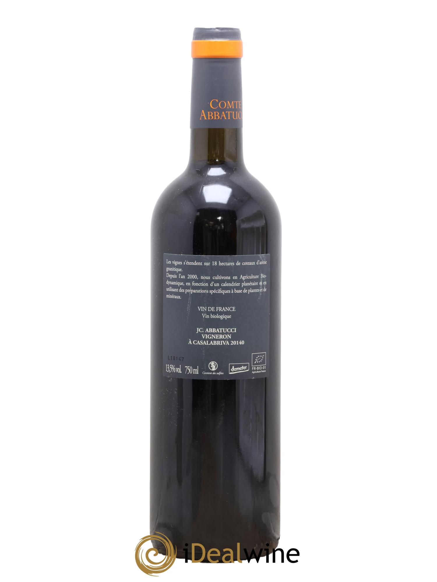 Vin de France Faustine Vieilles Vignes Comte Abbatucci (Domaine) 2018 - Lotto di 1 bottiglia - 1