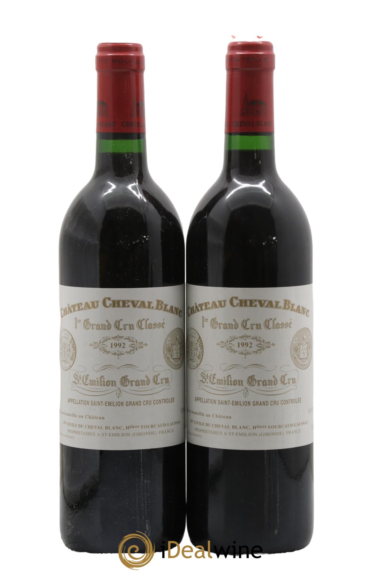 Château Cheval Blanc 1er Grand Cru Classé A 1992 - Lot de 2 bouteilles - 0