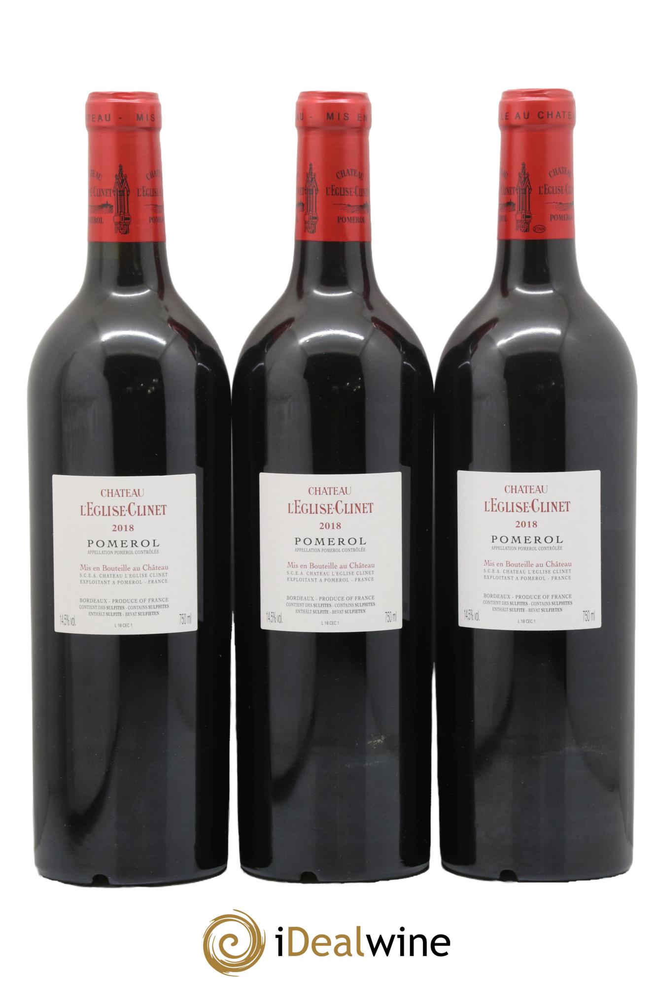 Château l' Église Clinet 2018 - Lot of 3 bottles - 1