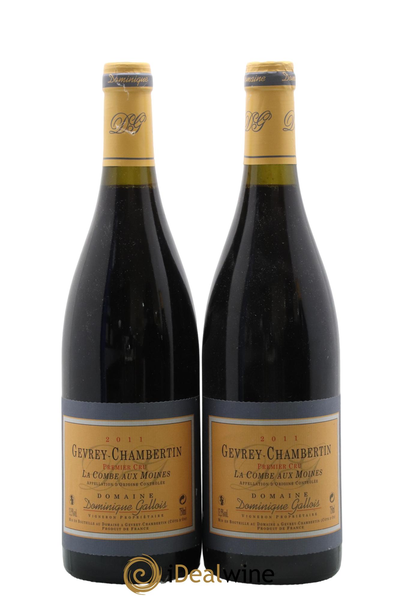 Gevrey-Chambertin 1er Cru La Combe aux Moines Domaine Dominique Gallois 2011 - Lot de 2 bouteilles - 0