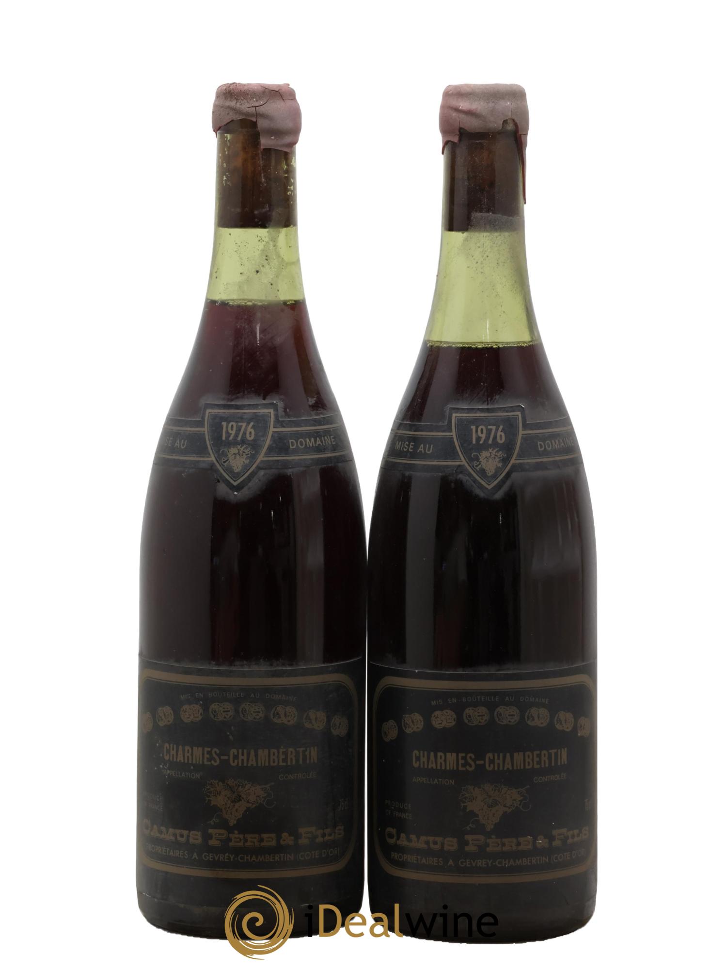 Charmes-Chambertin Grand Cru Camus Père et Fils (Domaine) 1976 - Lot of 2 bottles - 0