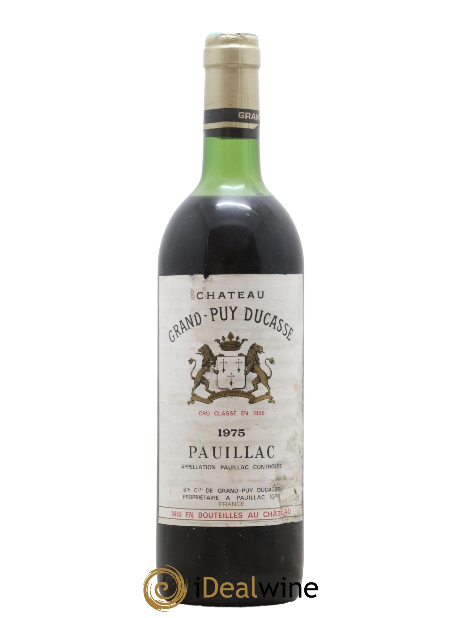 Château Grand Puy Ducasse 5ème Grand Cru Classé 1975 - Posten von 1 Flasche - 0