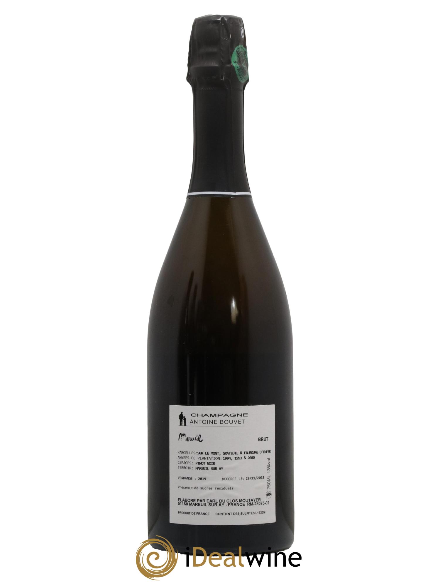 Millésimé Antoine Bouvet Mareuil 2019 - Lot de 1 bouteille - 1
