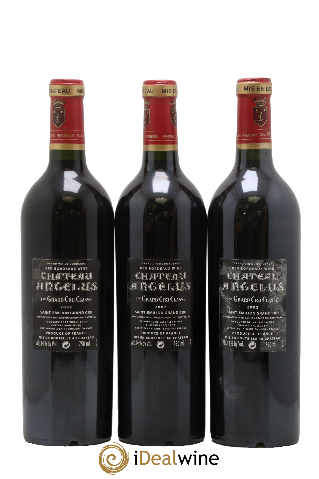 Château Angélus 1er Grand Cru Classé A 2002 - Lot de 12 bouteilles - 6