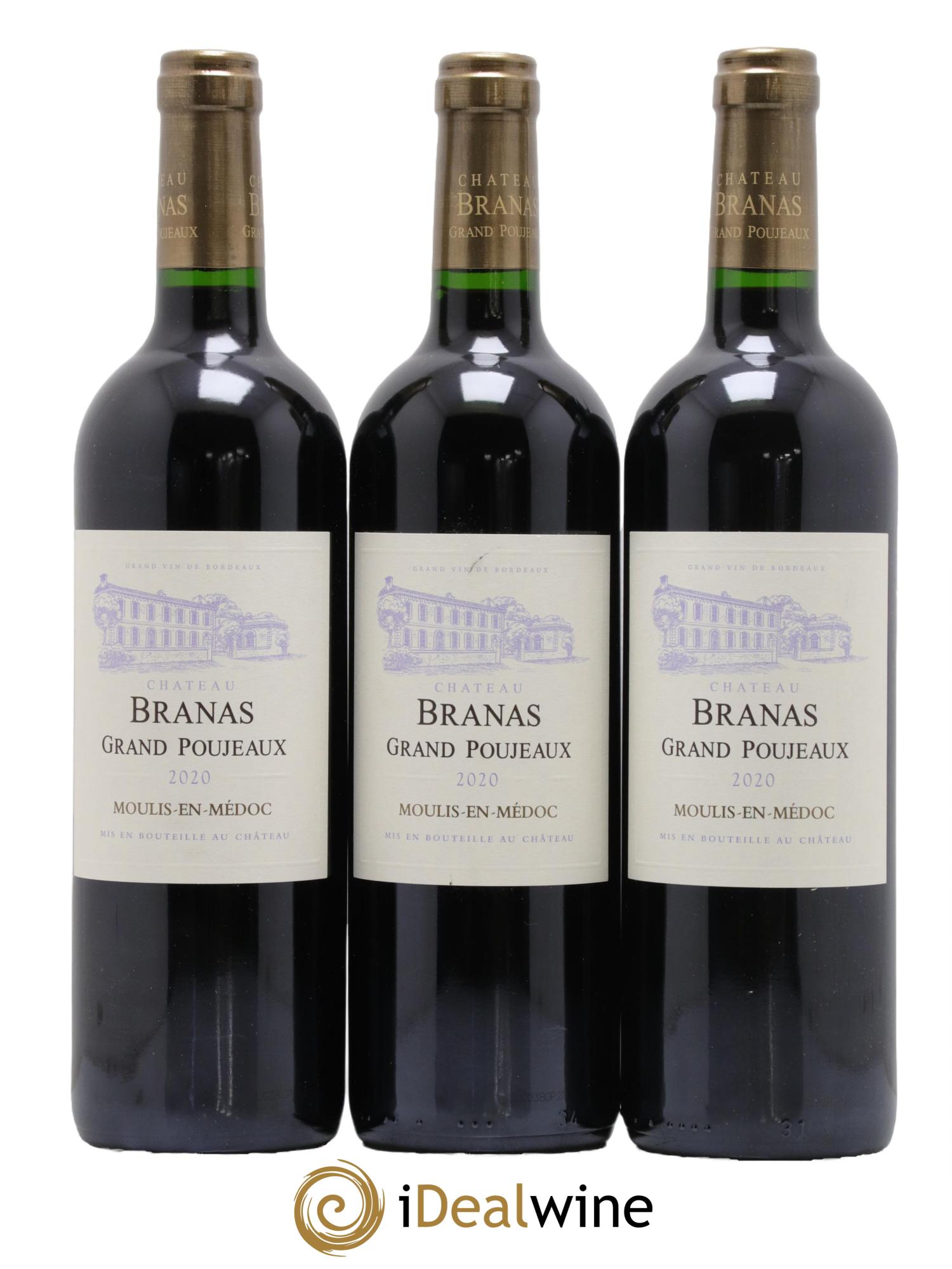Château Branas Grand Poujeaux Cru Bourgeois 2020 - Lot de 6 bouteilles - 2