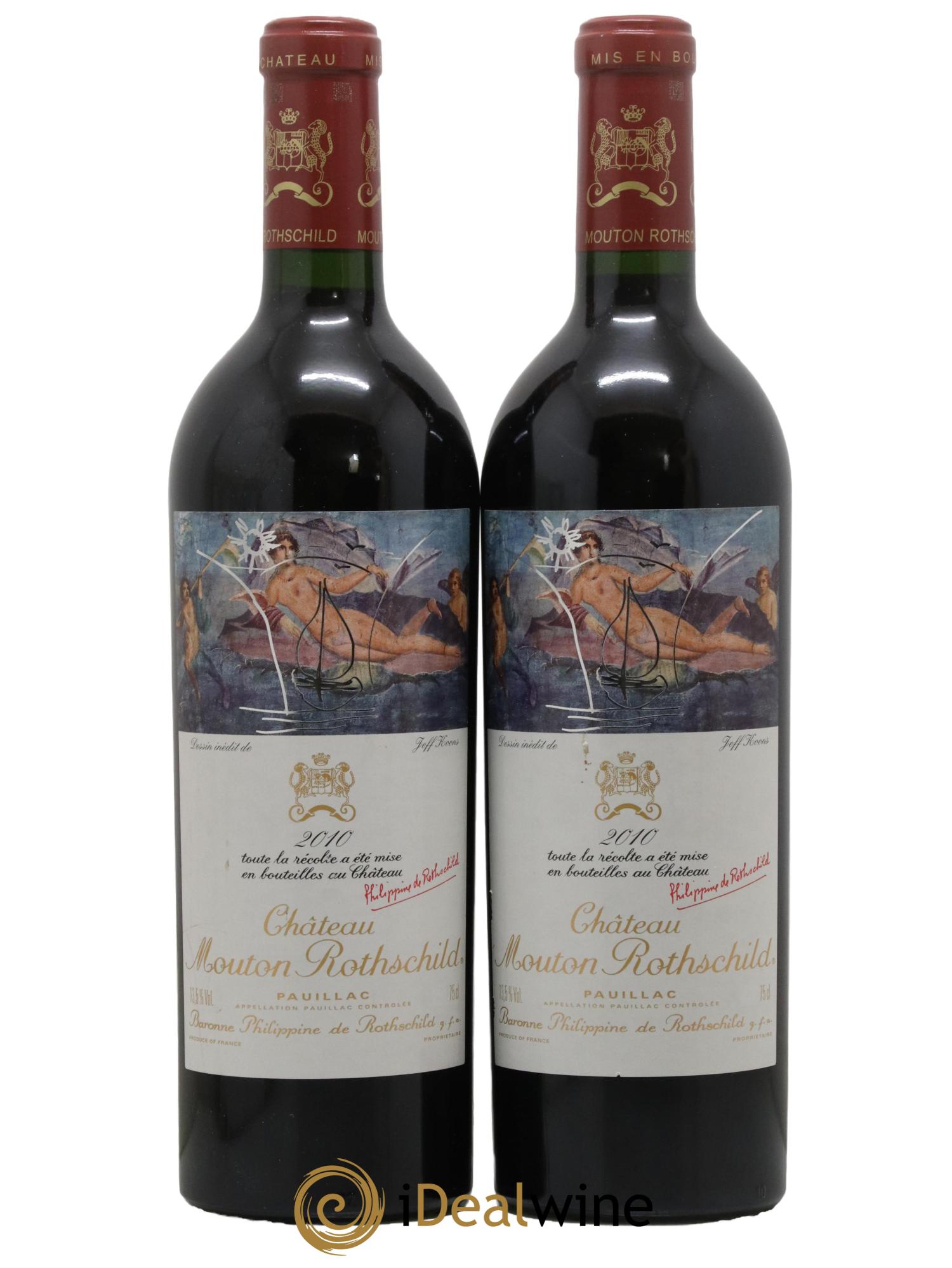 Château Mouton Rothschild 1er Grand Cru Classé 2010 - Lot de 2 bouteilles - 0