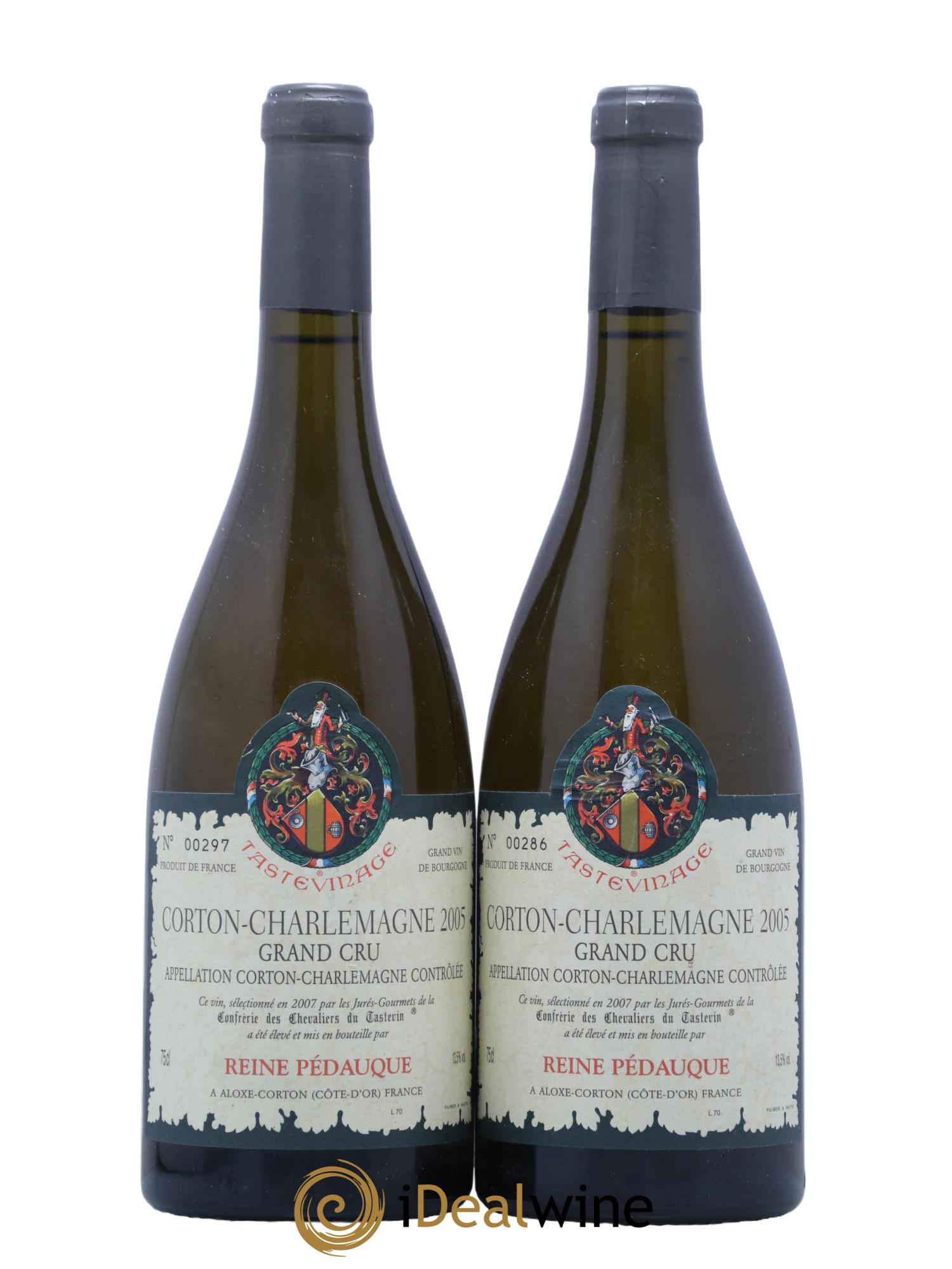 Corton-Charlemagne Grand Cru Domaine Reine Pedauque Tastevinage 2005 - Lot de 2 bouteilles - 0
