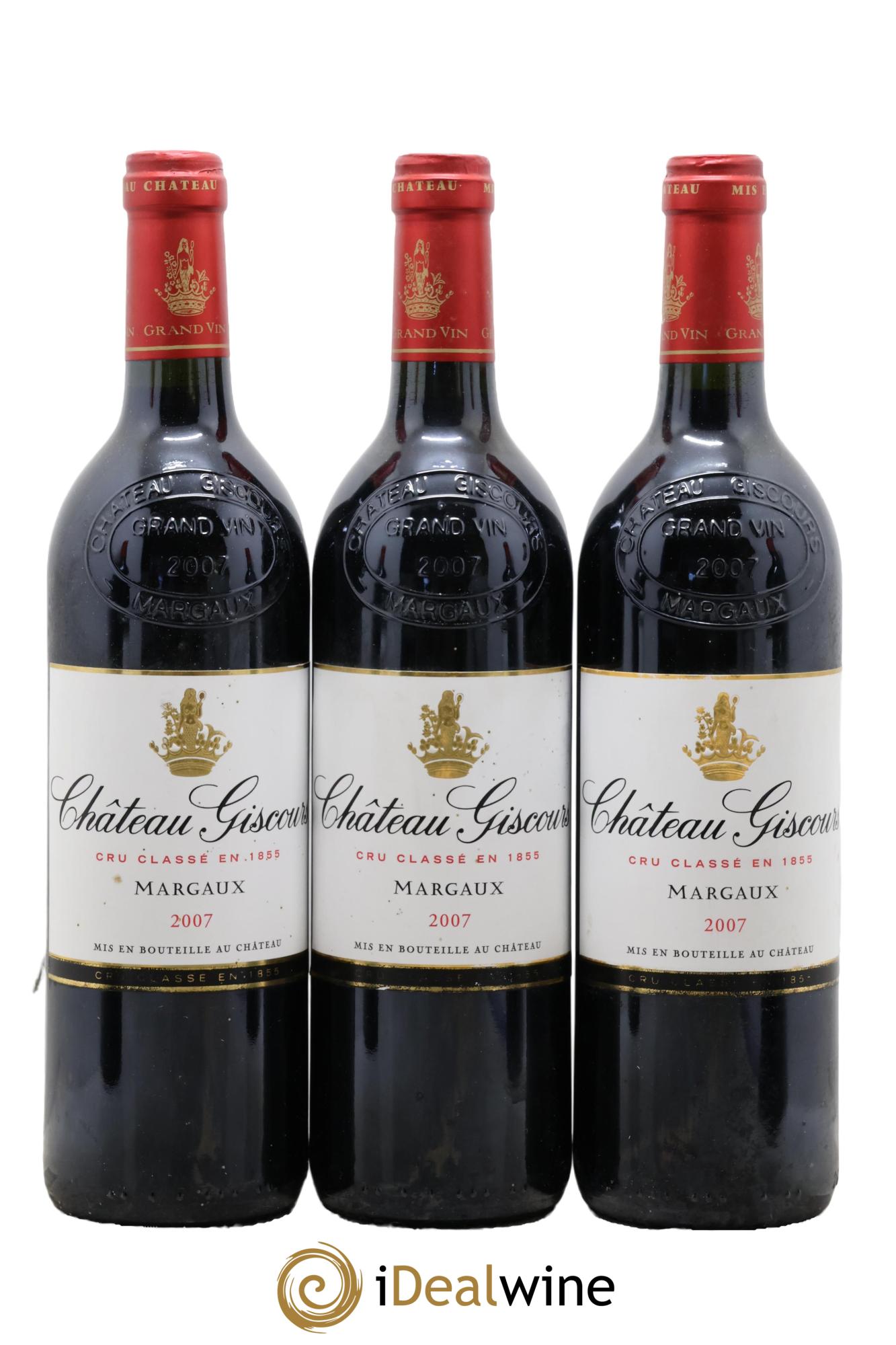 Château Giscours 3ème Grand Cru Classé 2007 - Lot of 3 bottles - 0
