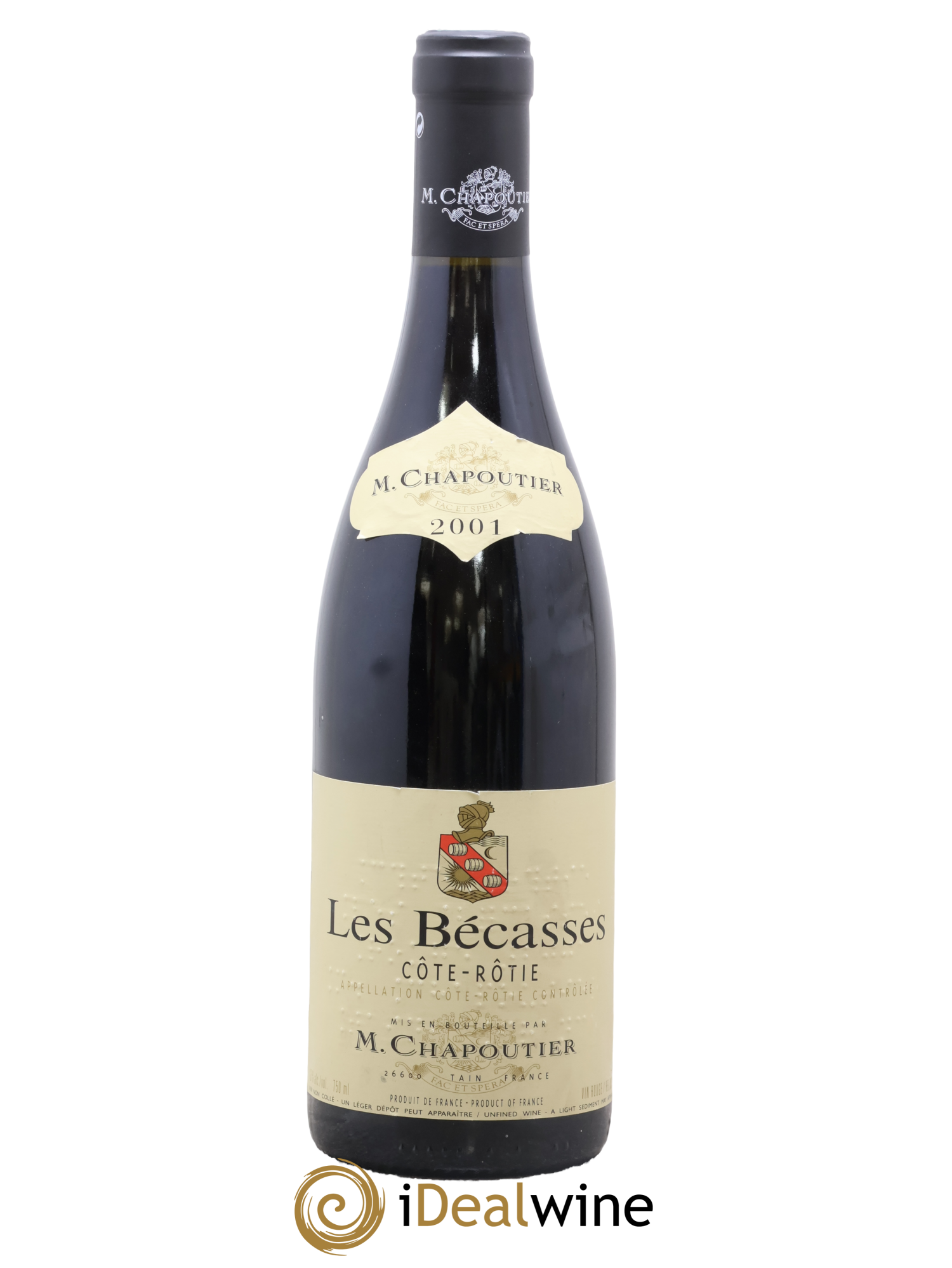 Côte-Rôtie Les Bécasses Chapoutier 2001 - Lot of 1 bottle - 0