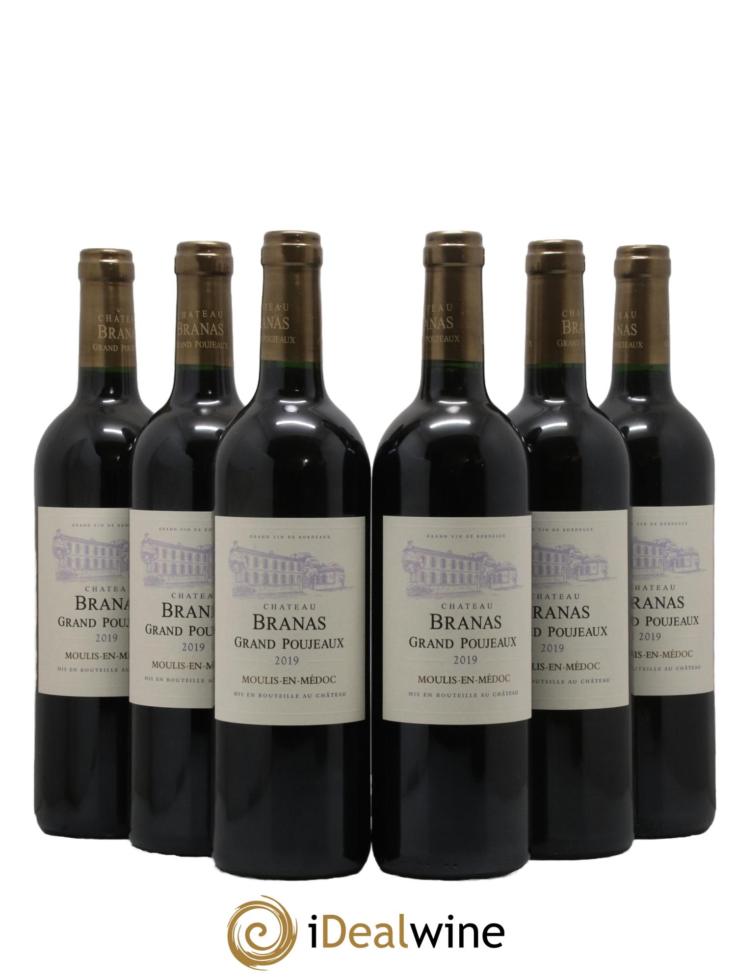 Château Branas Grand Poujeaux Cru Bourgeois 2019 - Lot de 6 bouteilles - 0