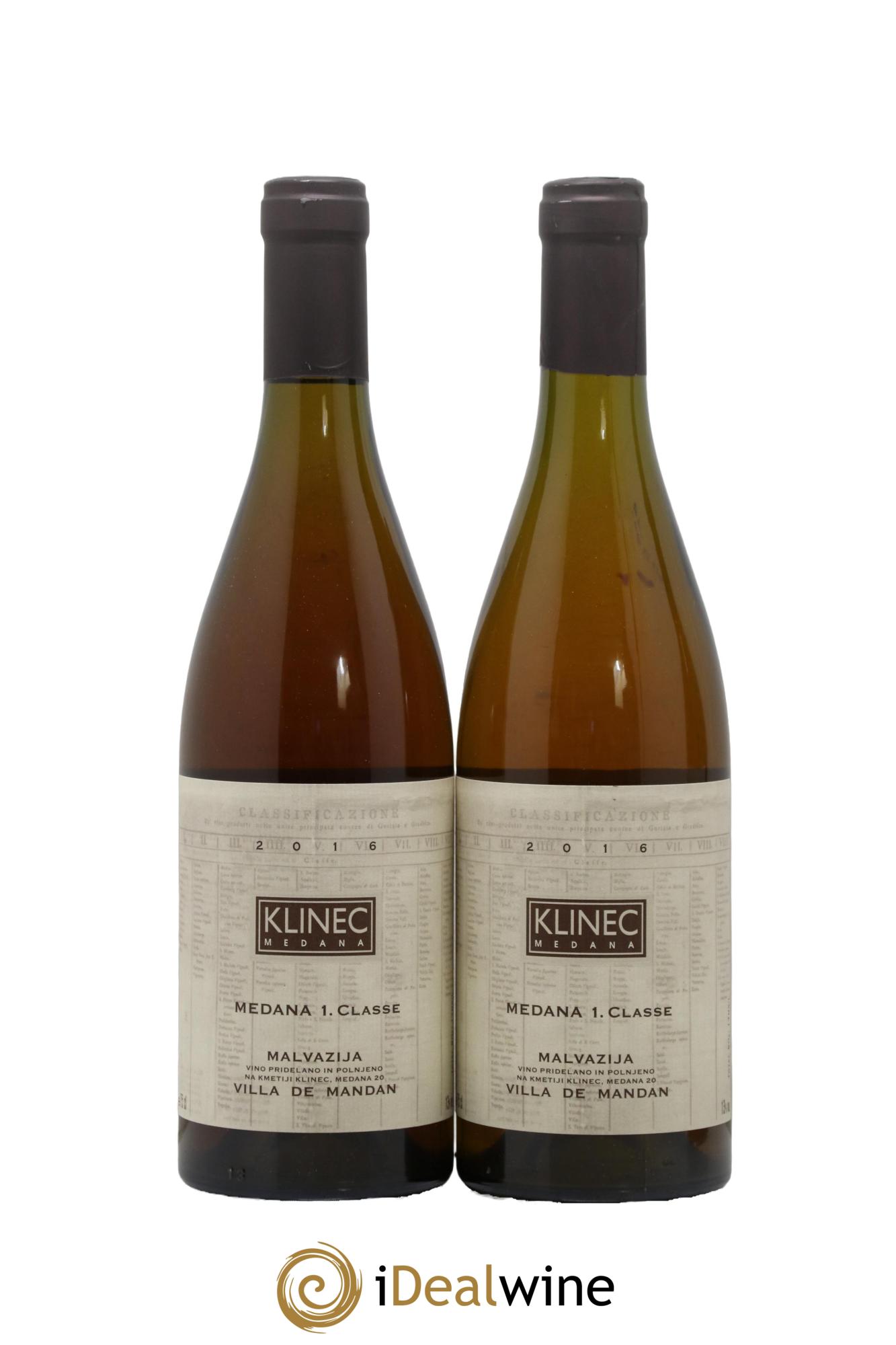 Divers Slovénie Malvoisie Medana 1 Classe Villa de Mandan 2016 - Lotto di 2 bottiglie - 0