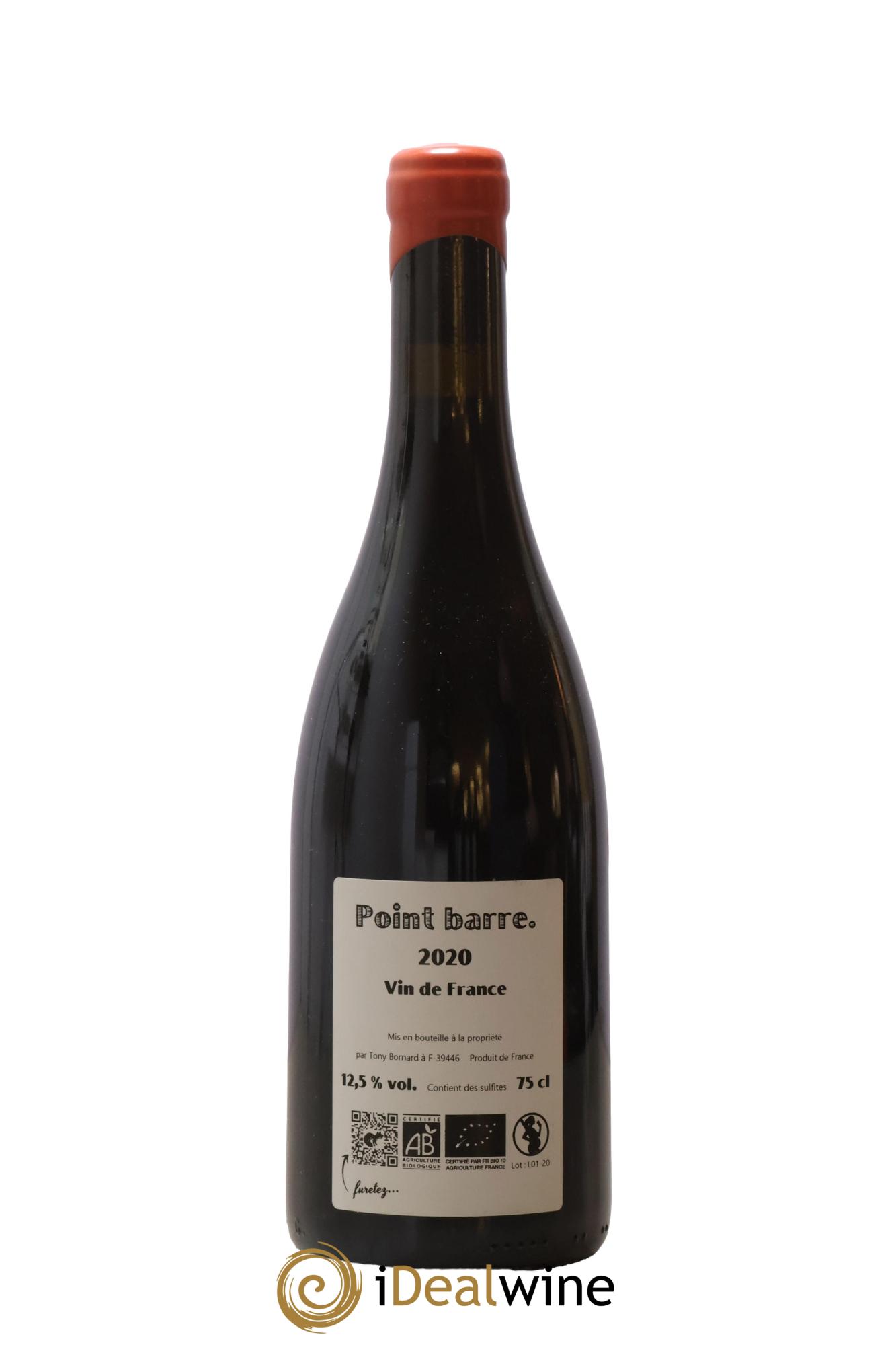 Vin de France Point Barre Tony Bornard 2020 - Lot de 1 bouteille - 1