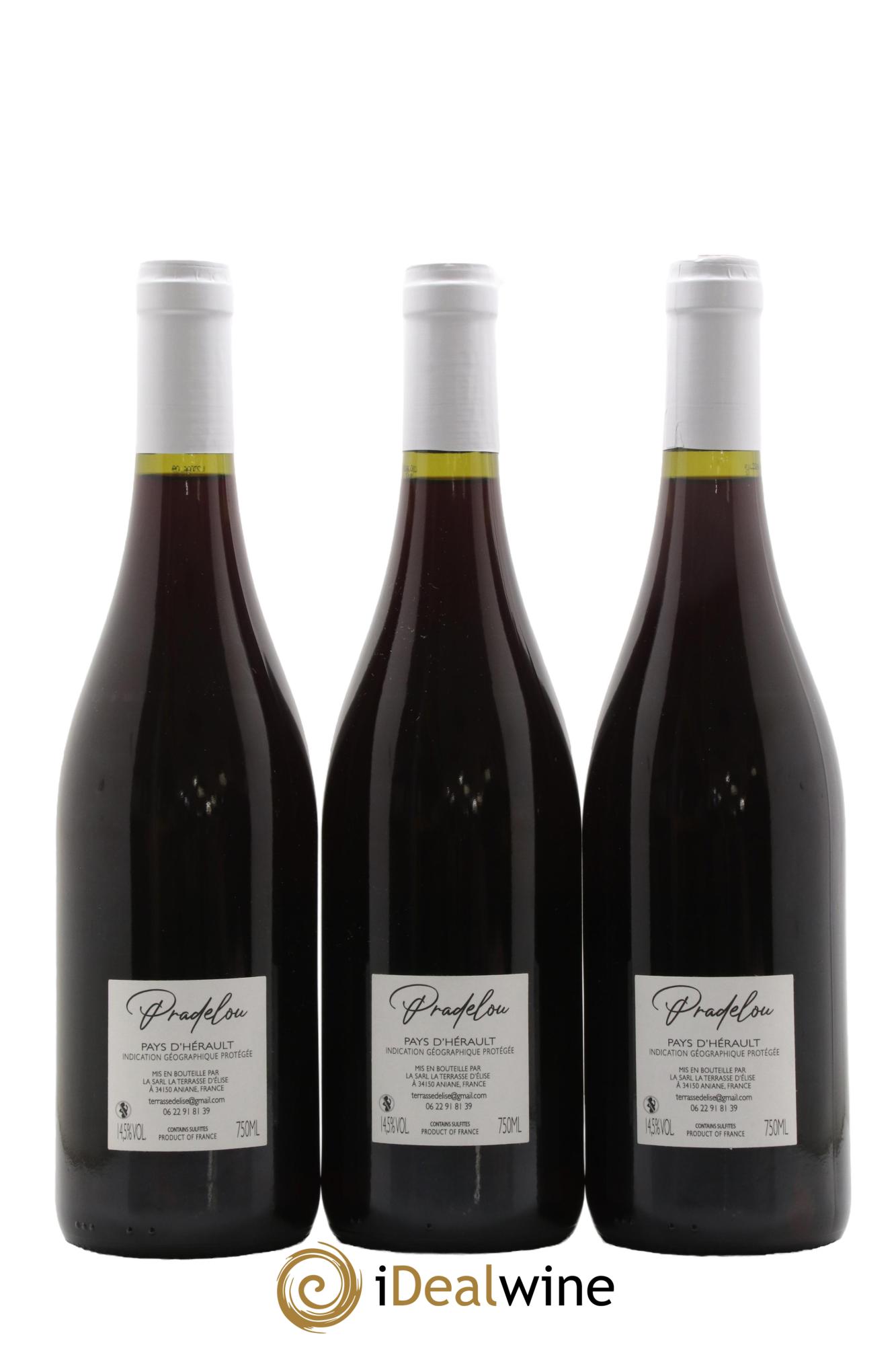 IGP Pays d'Hérault Pradelou Terrasse d'Elise (Domaine de la) 2021 - Posten von 3 Flaschen - 1