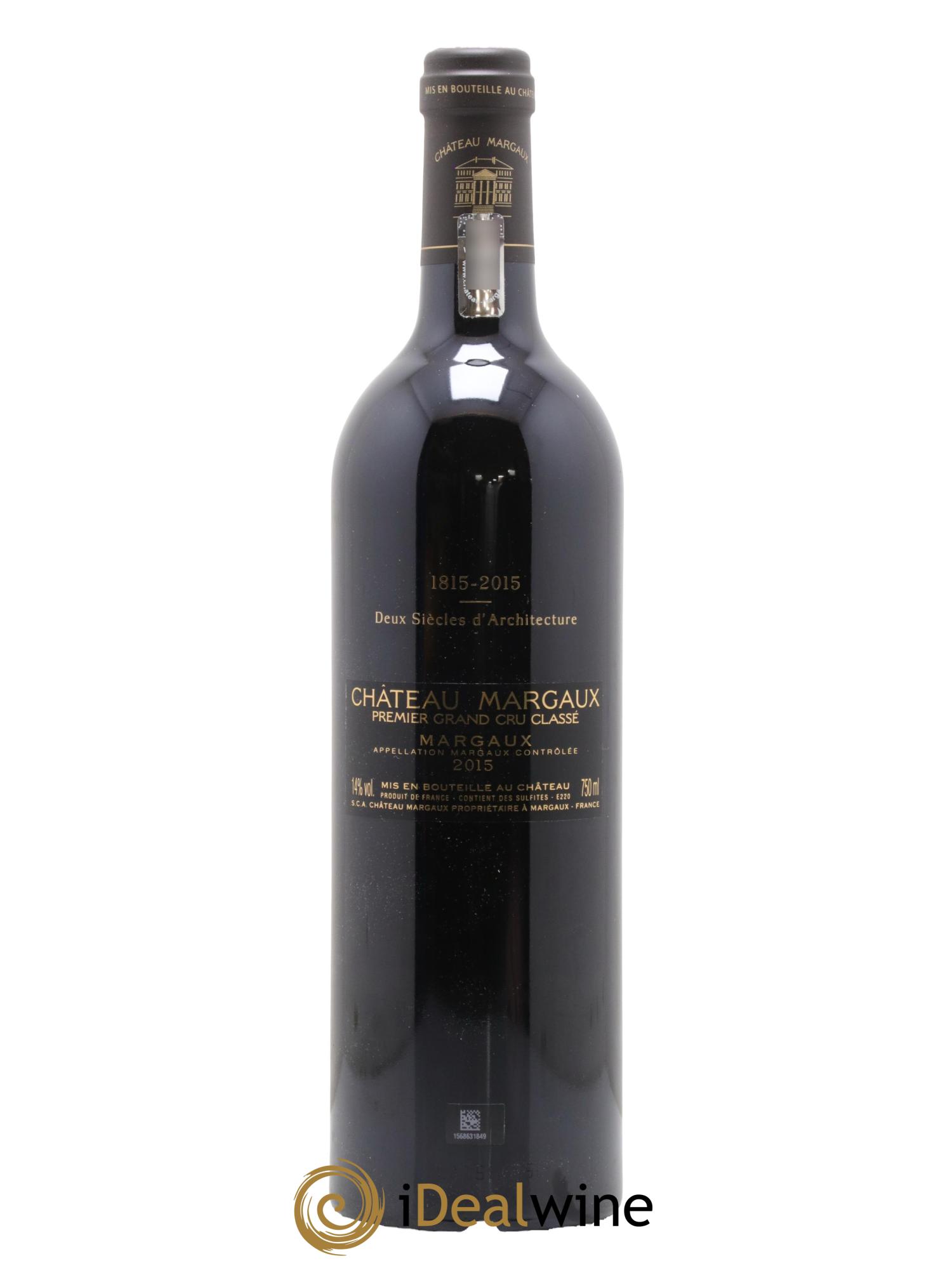 Château Margaux 1er Grand Cru Classé 2015 - Lot de 1 bouteille - 1