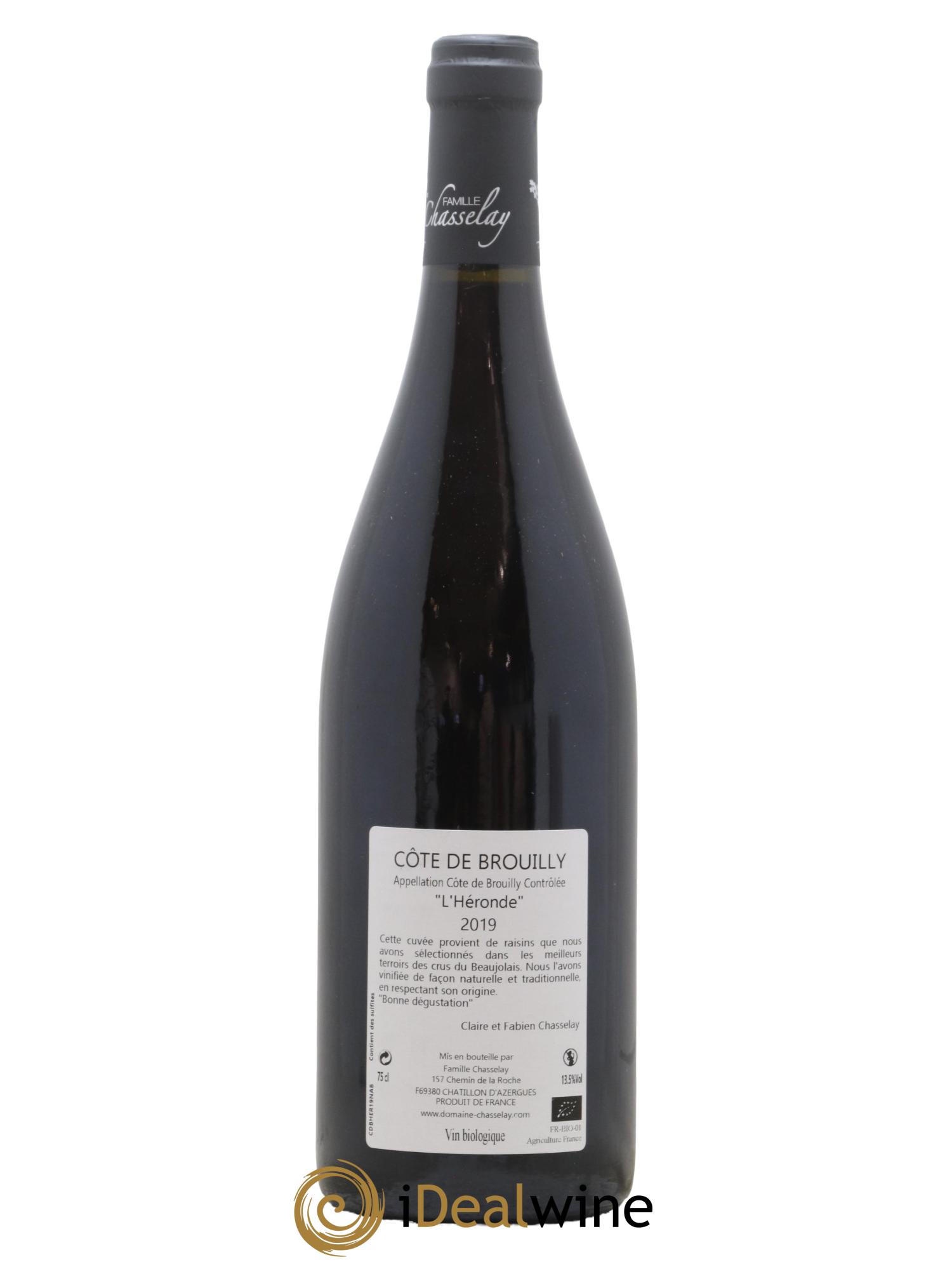 Côte de Brouilly L'Héronde 2019 - Lot de 1 bouteille - 1