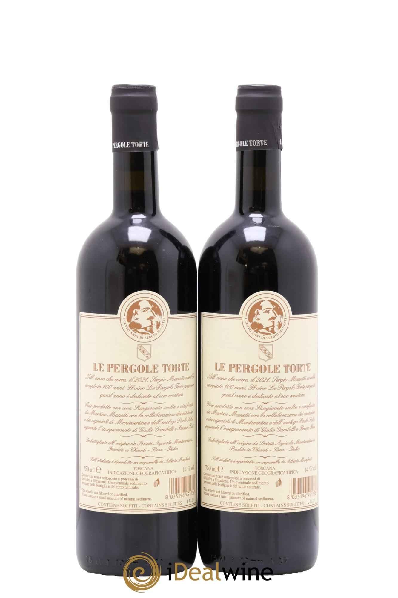 Toscana IGT Montevertine Le Pergole Torte Famille Manetti 2018 - Lot de 2 bouteilles - 1