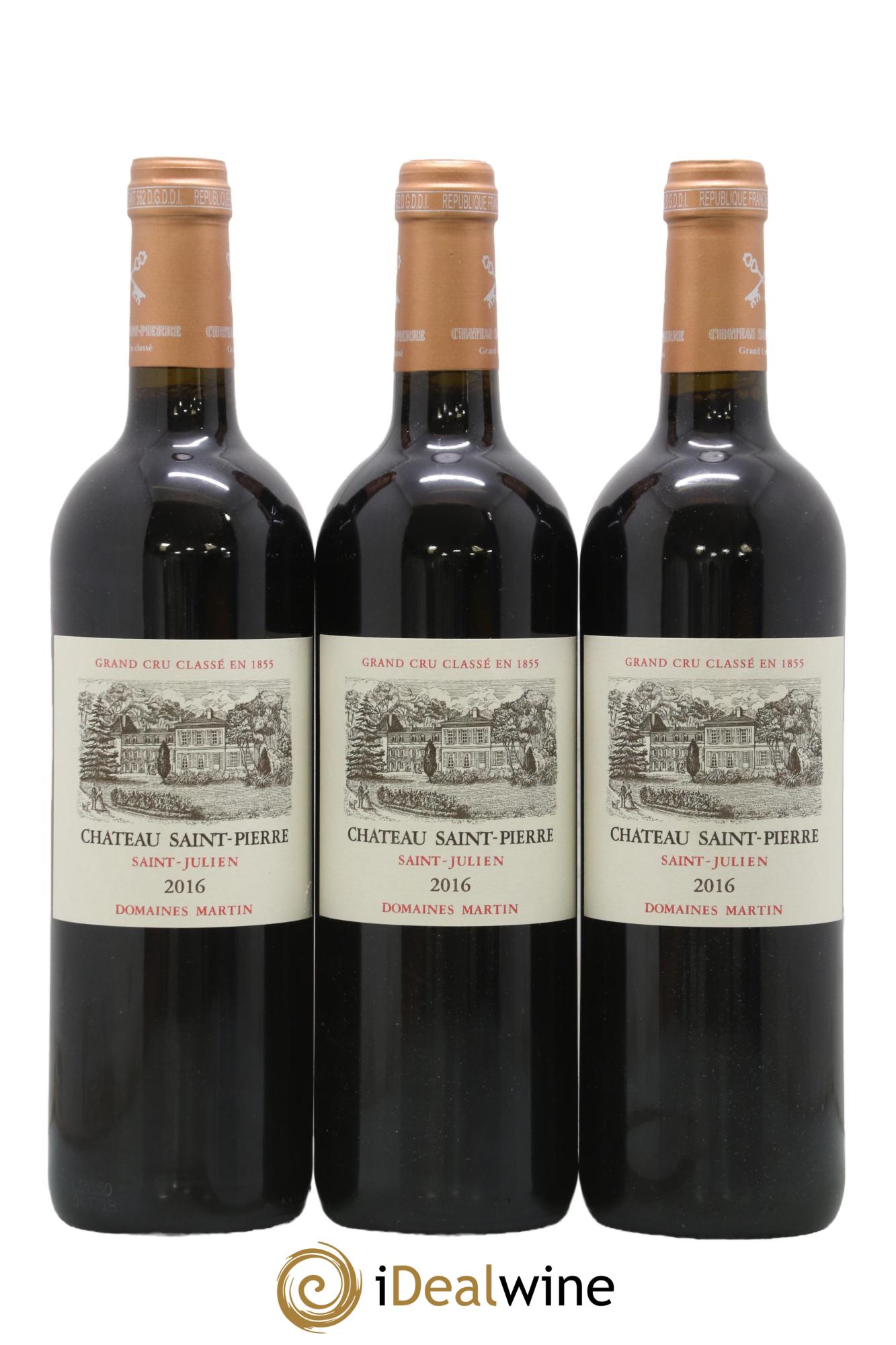 Château Saint-Pierre 4ème Grand Cru Classé 2016 - Lot of 3 bottles - 0