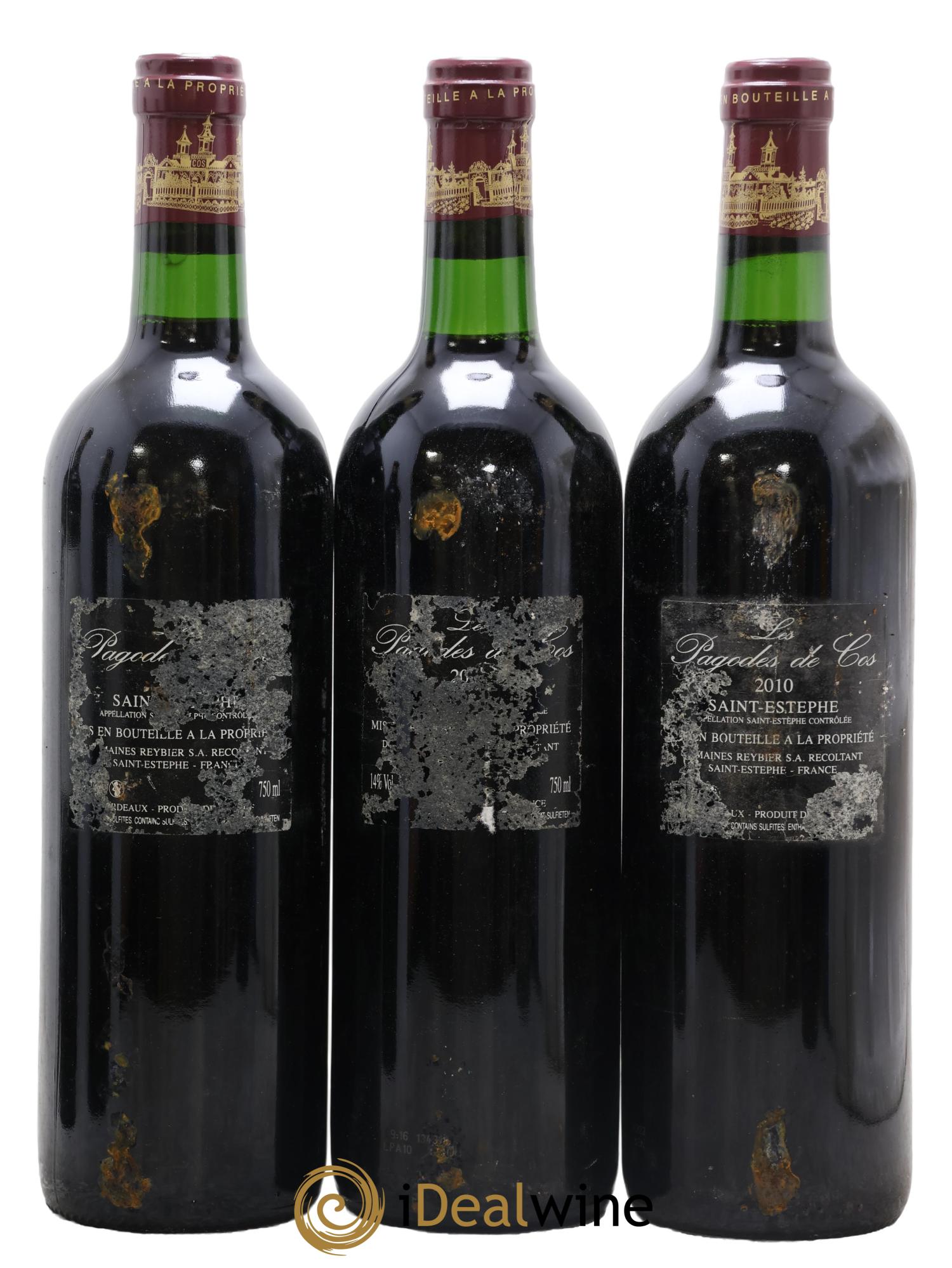 Les Pagodes de Cos Second Vin 2010 - Posten von 3 Flaschen - 1