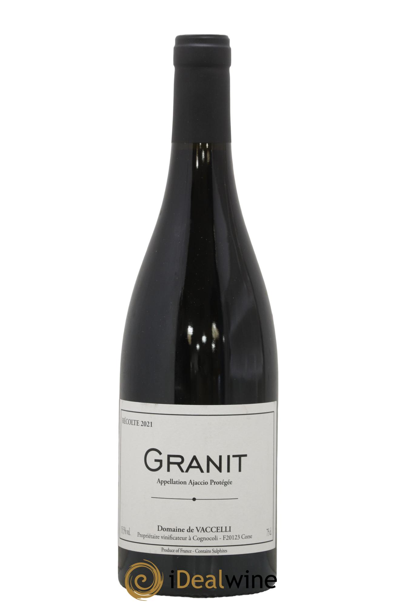 Ajaccio Granit Vaccelli 2021 - Lot de 1 bouteille - 0