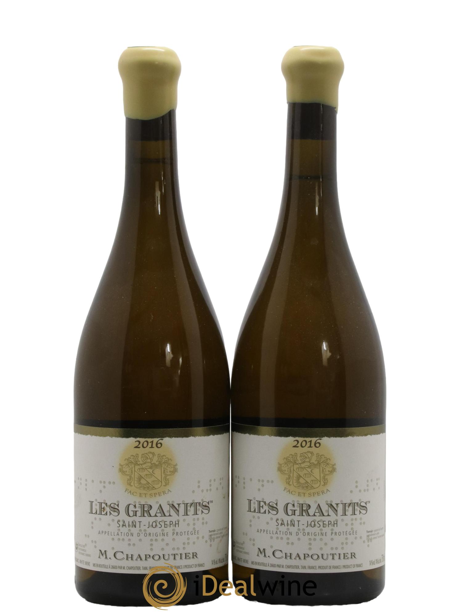 Saint-Joseph Les Granits Chapoutier 2016 - Lot of 2 bottles - 0