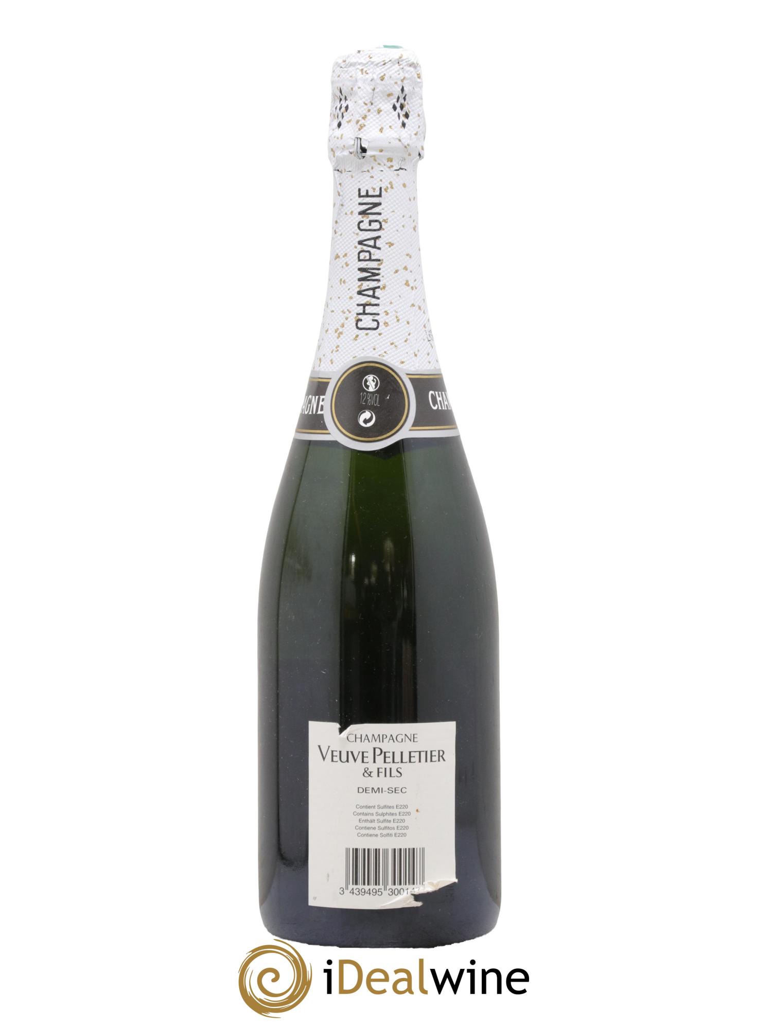 Champagne Veuve Pelletier Demi-Sec - Lot de 1 bouteille - 1