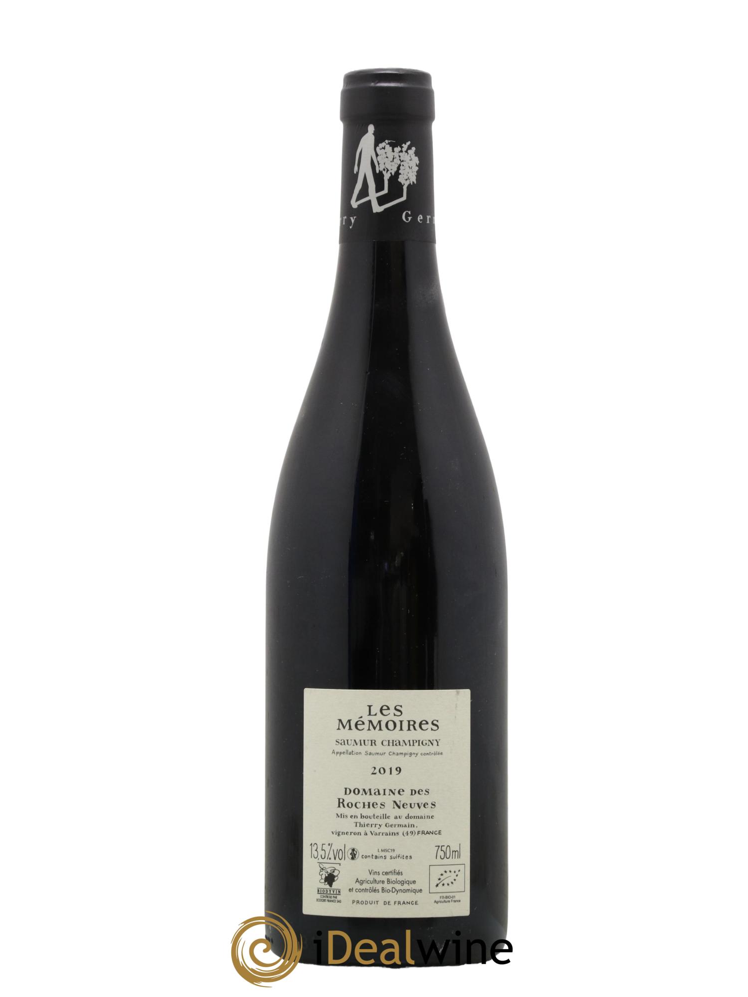 Saumur-Champigny Les Mémoires Domaine des Roches Neuves - Thierry Germain 2019 - Lot de 1 bouteille - 1