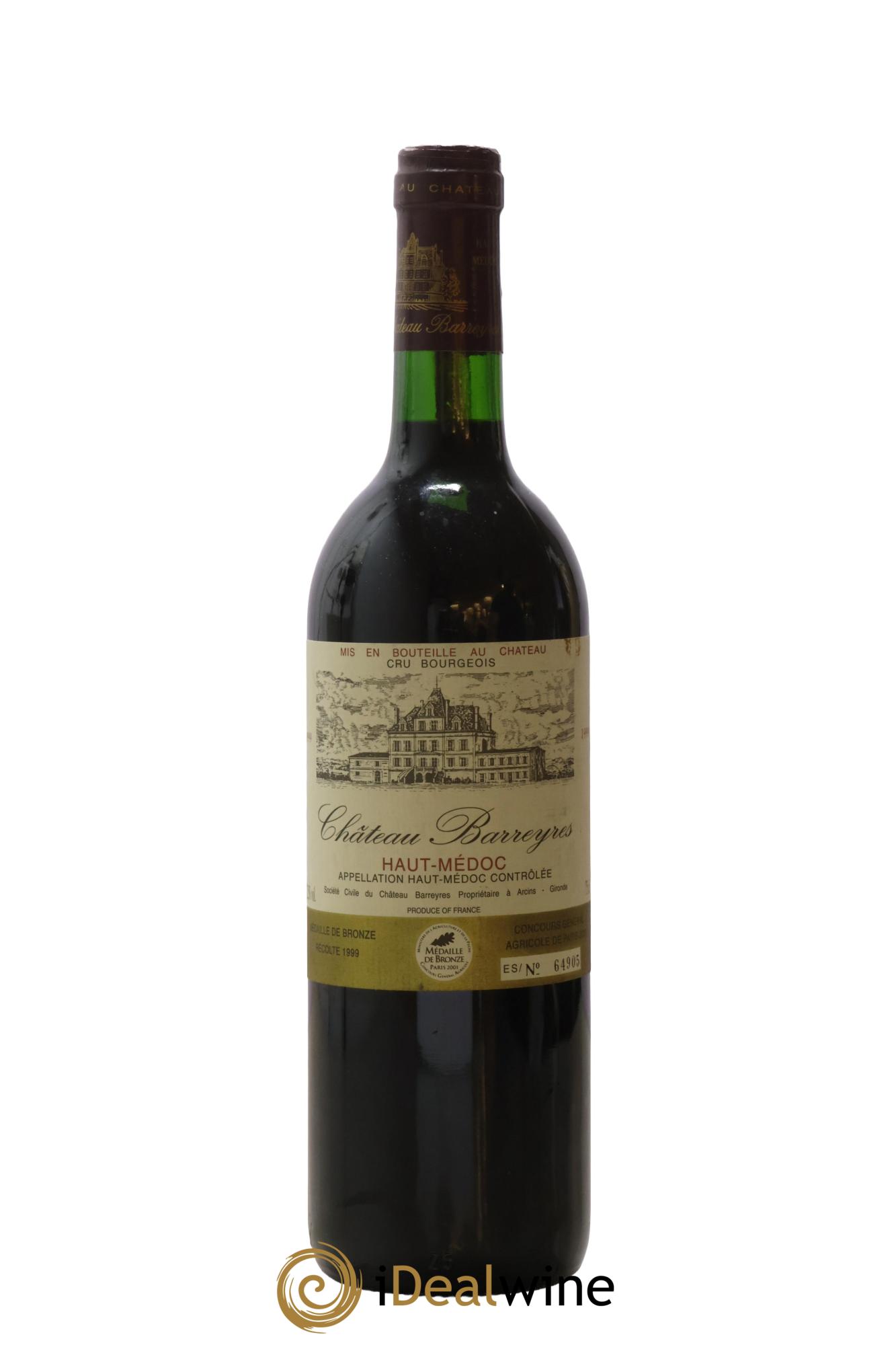Château Barreyres Cru Bourgeois 1999 - Lot of 1 bottle - 0
