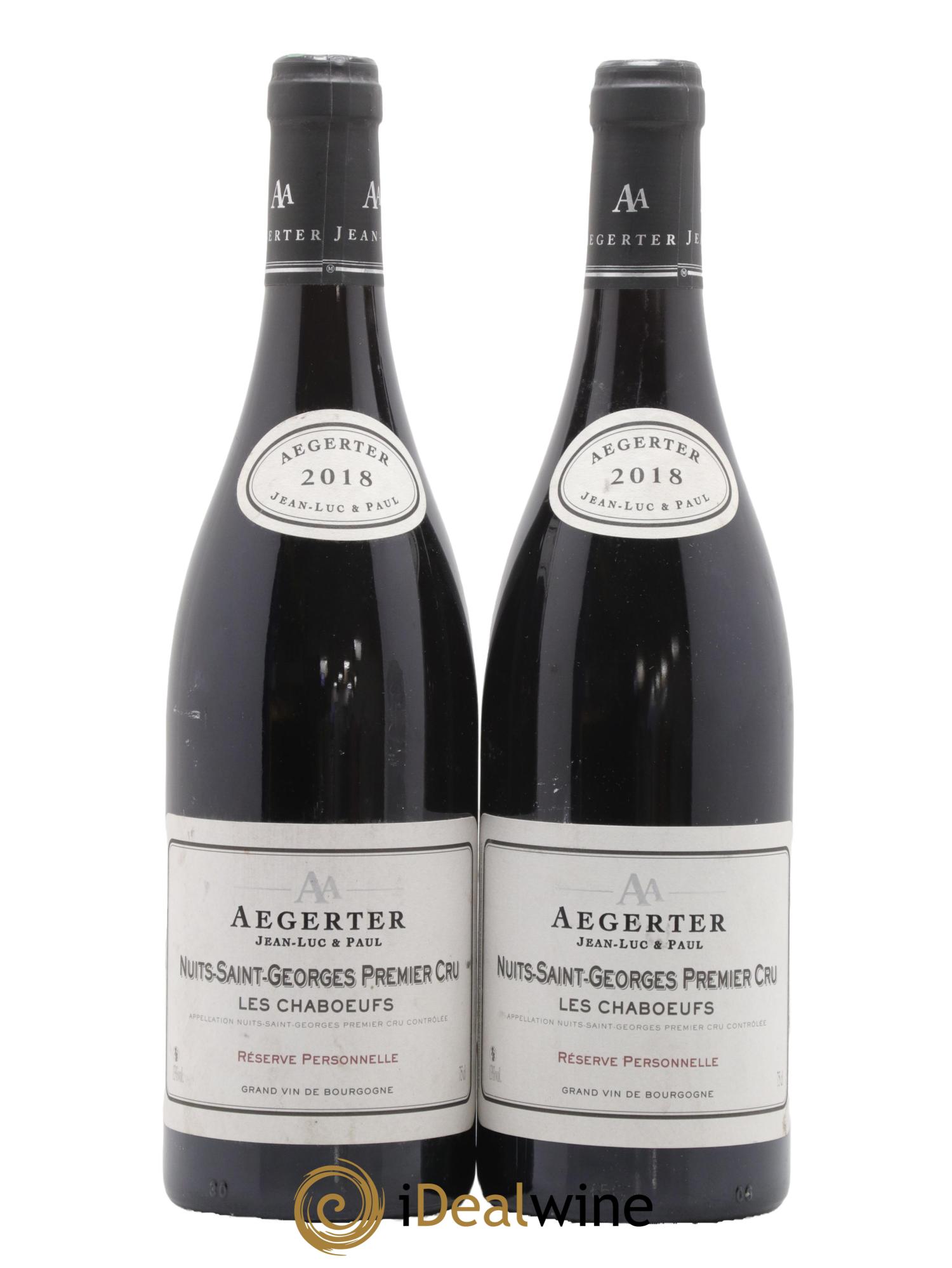 Nuits-Saint-Georges 1er Cru Les Chaboeufs Aegerter 2018 - Lot de 2 bouteilles - 0