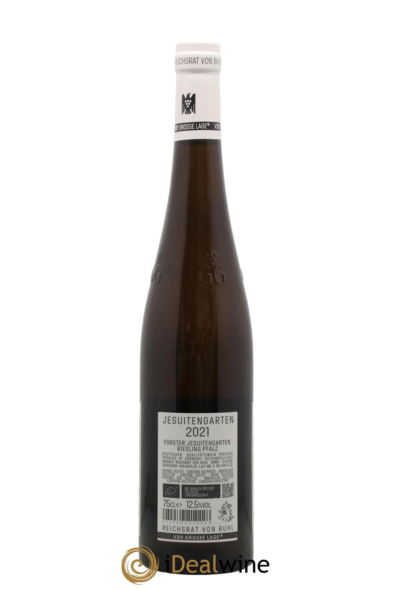 Allemagne Pfalz Riesling Forster Jesuitengarten GG Reichsrat Von Buhl 2021 - Lot de 1 bouteille - 1