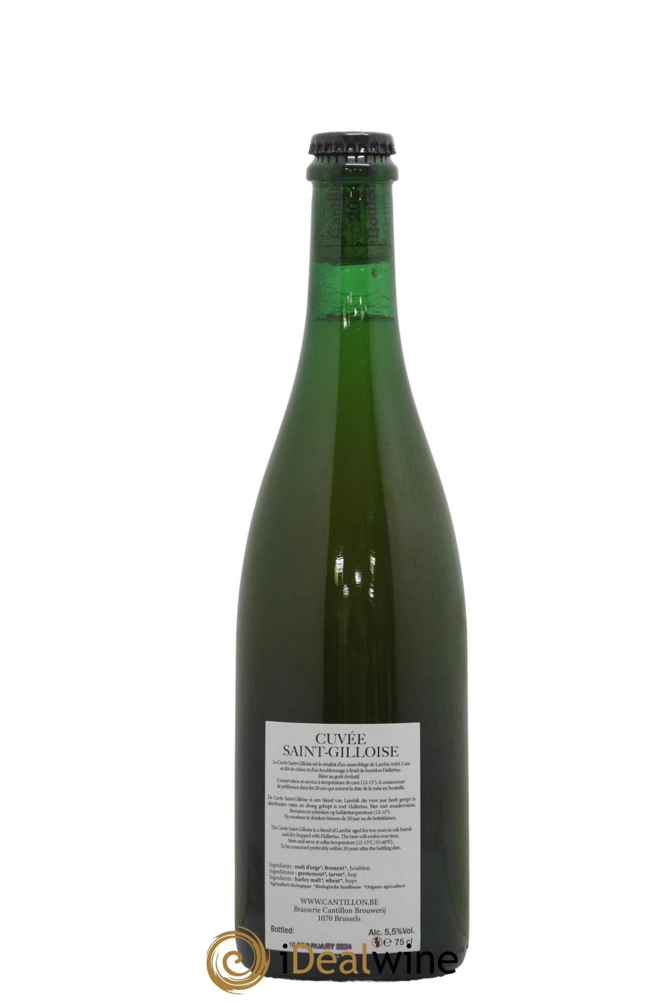 Bière Gueuze Cantillon Cuvée Saint-Gilloise (Bottle 2024) - Lot de 1 bouteille - 1