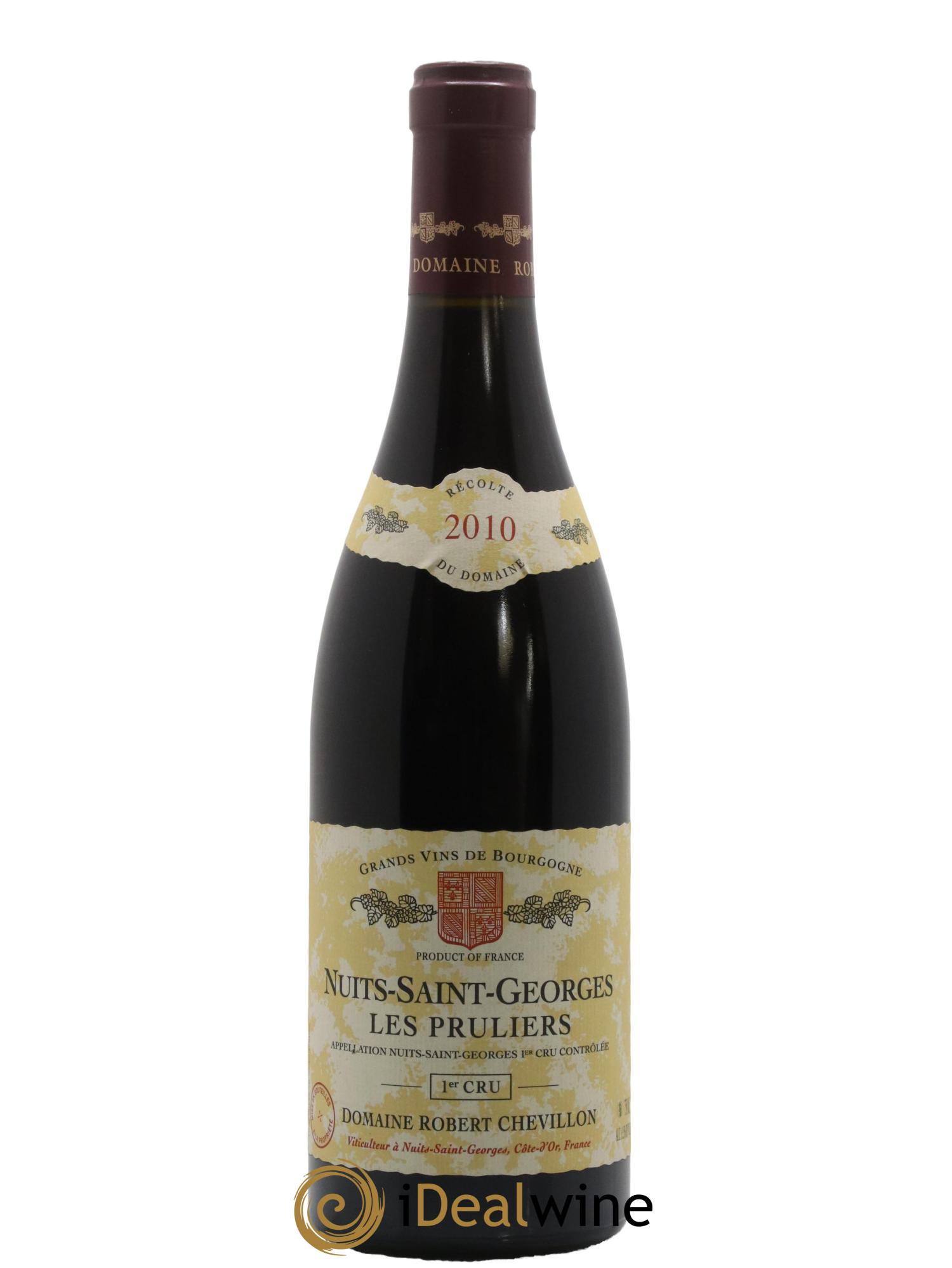 Nuits-Saint-Georges 1er Cru Les Pruliers Robert Chevillon 2010 - Lot de 1 bouteille - 0